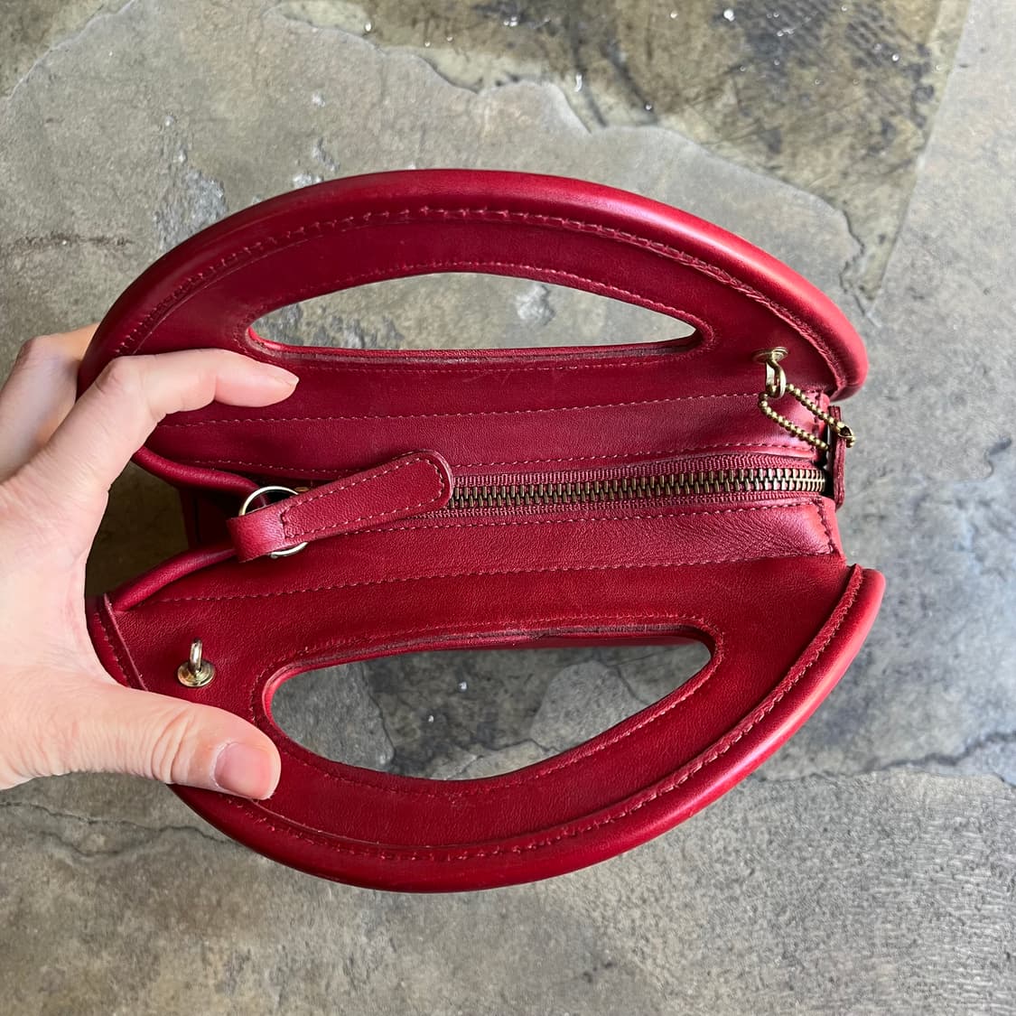 90s  코치 글로브 레더 토트백 상품이미지7