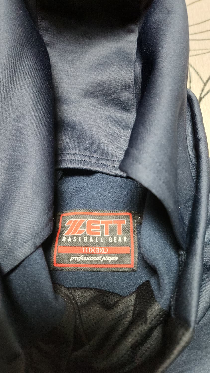 ZETT 제트 배색 웜업 후드티 네이비 블랙 상품이미지4