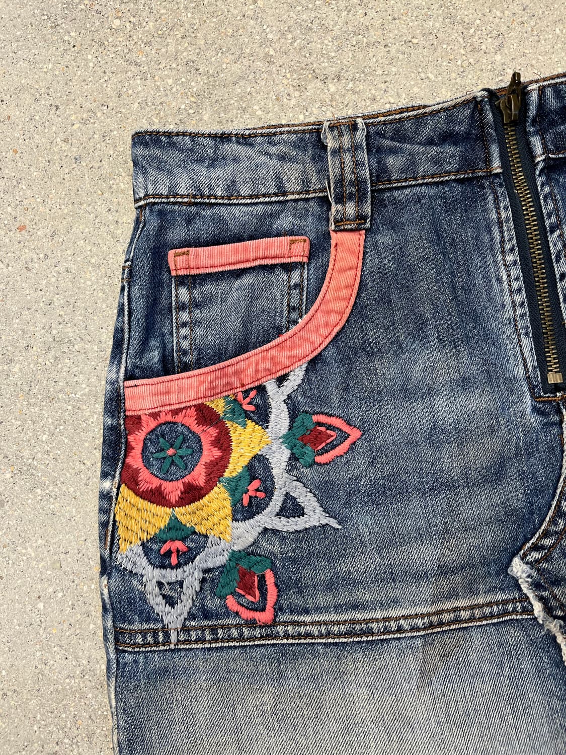 Desigual 자수 데님 스커트 상품이미지2