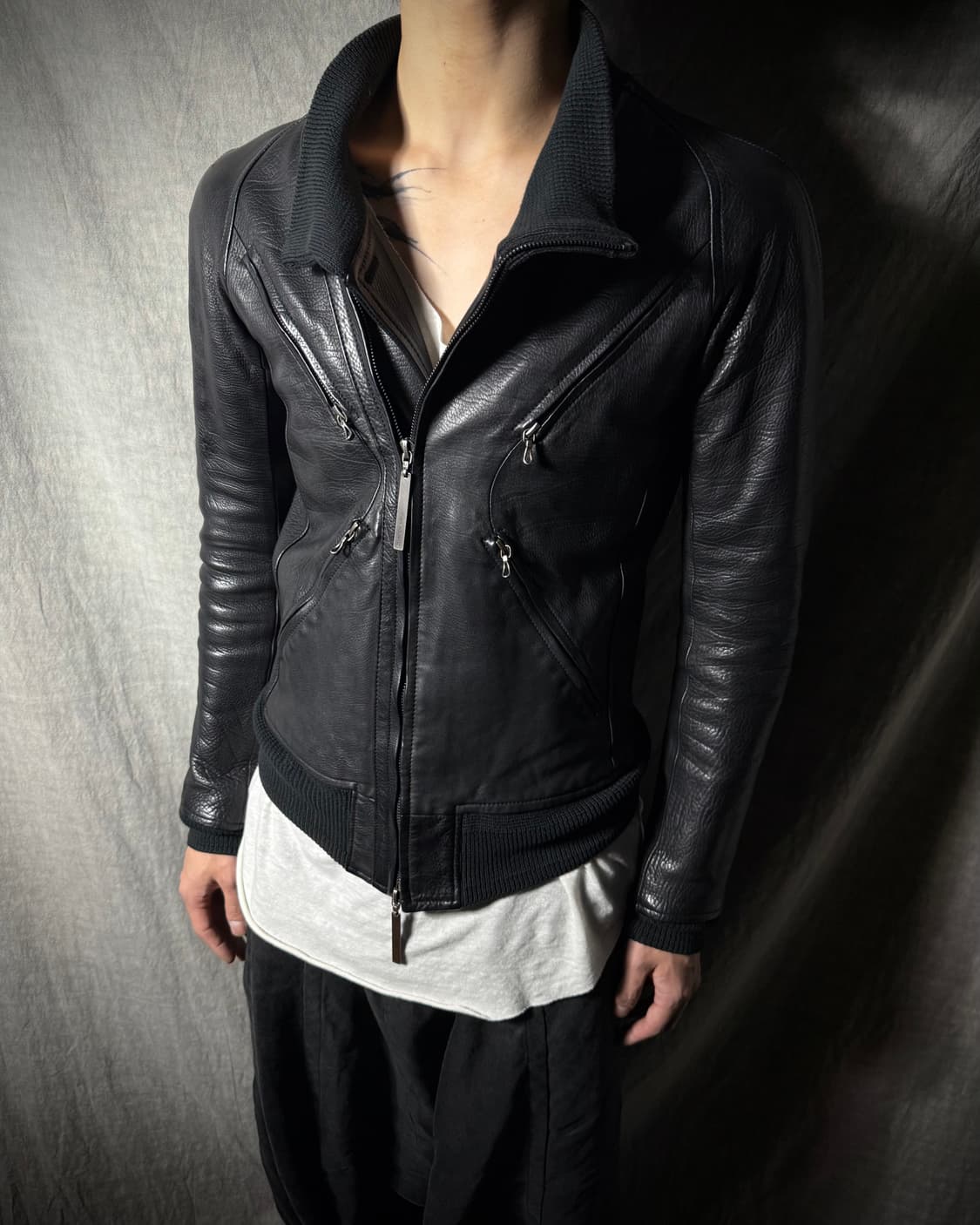 The Viridi-Anne Calf Leather Jacket  상품이미지9