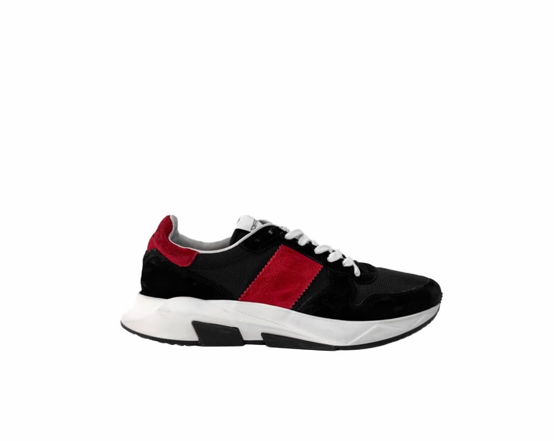 [11] TOMFORD 톰포드 남성 스웨이드 자가 로우탑 스니커즈 레드 상품이미지1