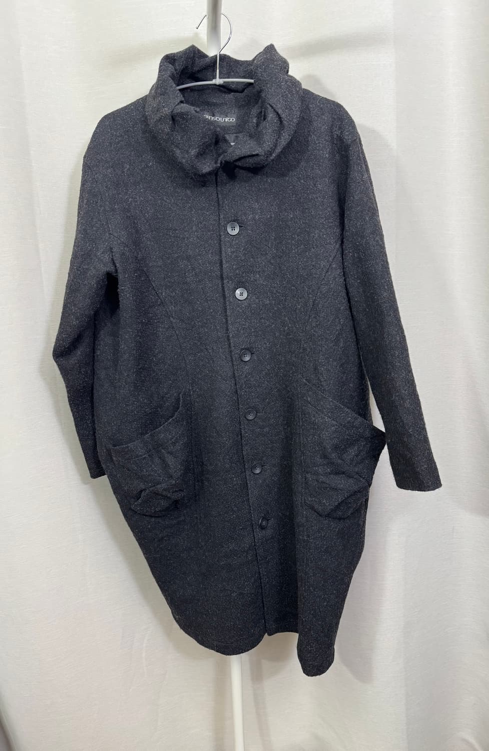얇은 울100 간절기 차콜 아방핏 Sensounico 코트 상품이미지7