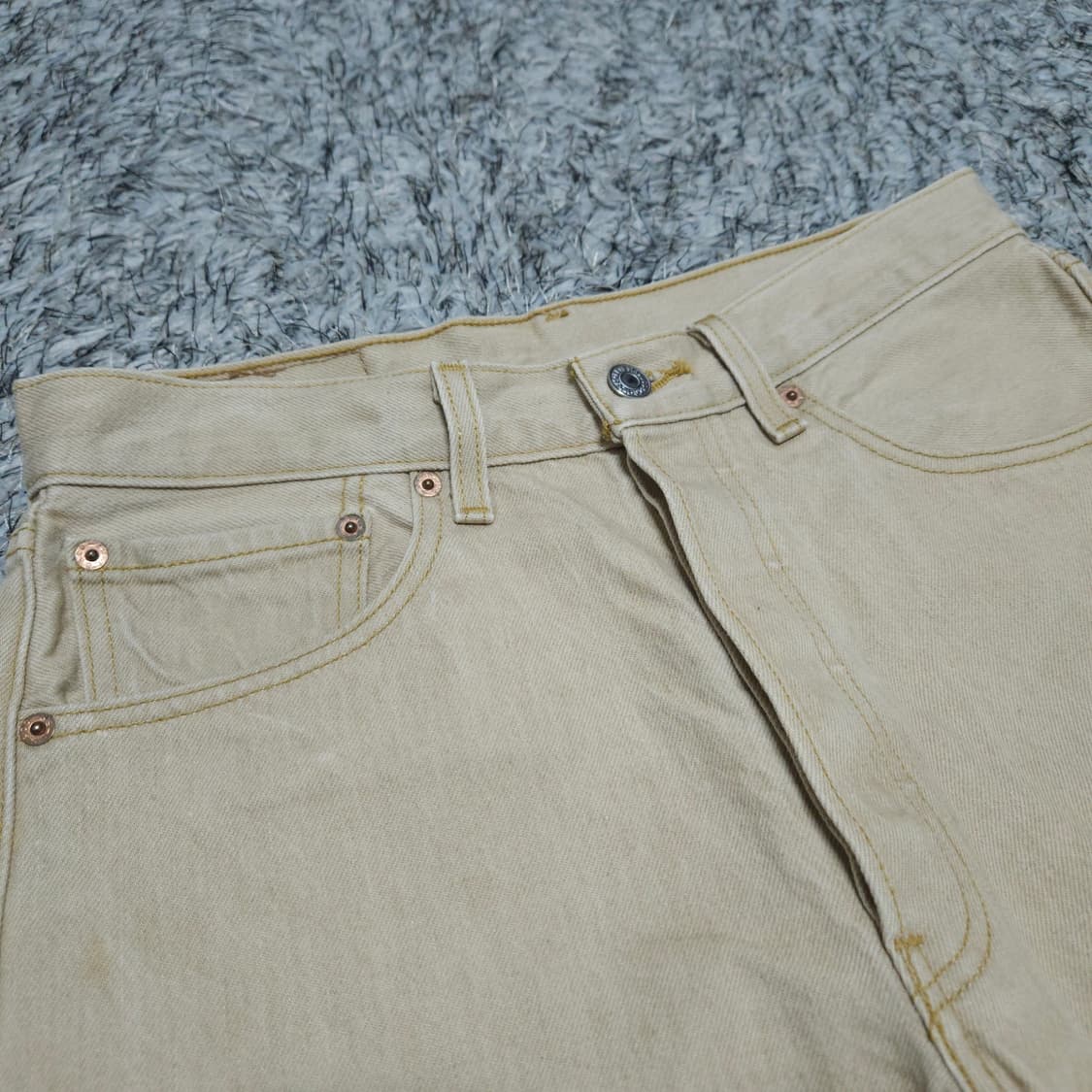 리바이스501) 30/32 베이지청바지 일자청바지 / 왕눈이샵 상품이미지3