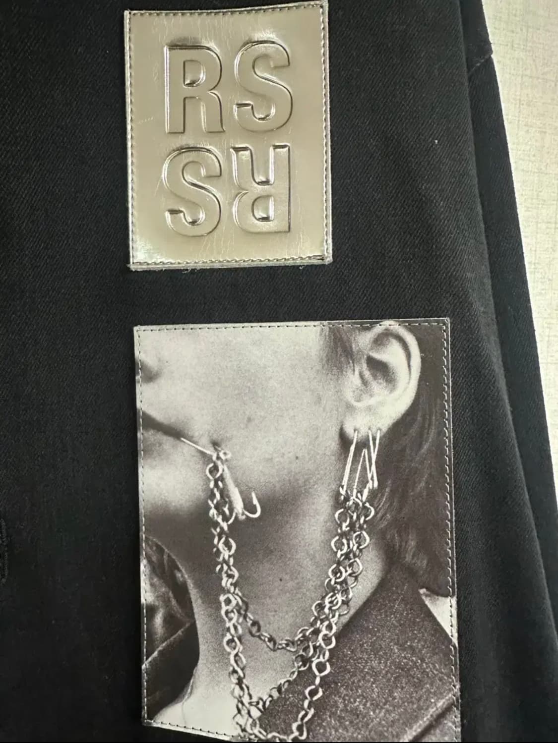 19SS 라프시몬스 실버패치 데님 셔츠 상품이미지7