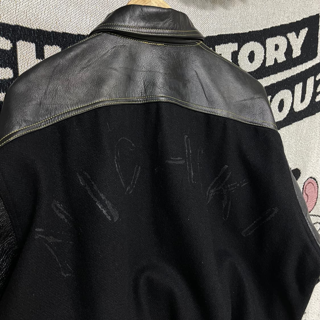 90s Hudson 레더 울 바시티 자켓 made in japan 상품이미지6