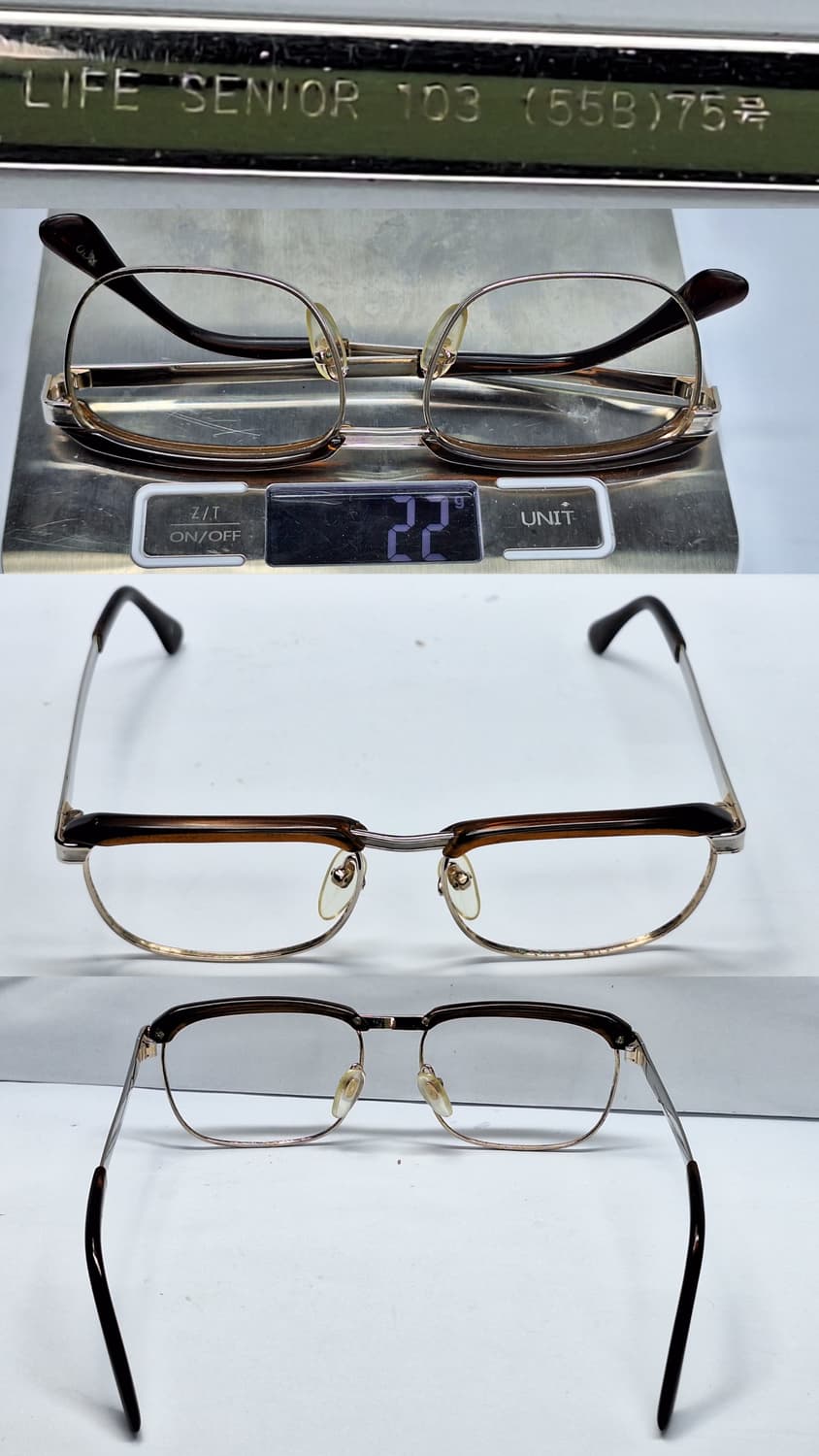 80s 일본 빈티지 장인 수제 하금테 안경테 LIFE SENIOR 103 상품이미지7
