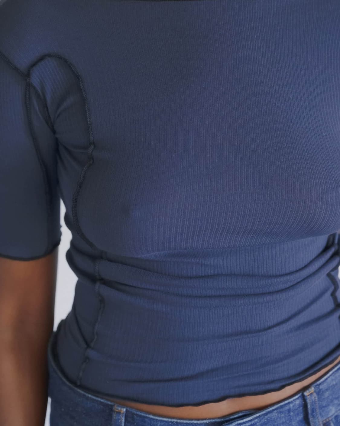 [XS,S,M]베이스레인지 Omato 3/4 탑/블루 상품이미지4