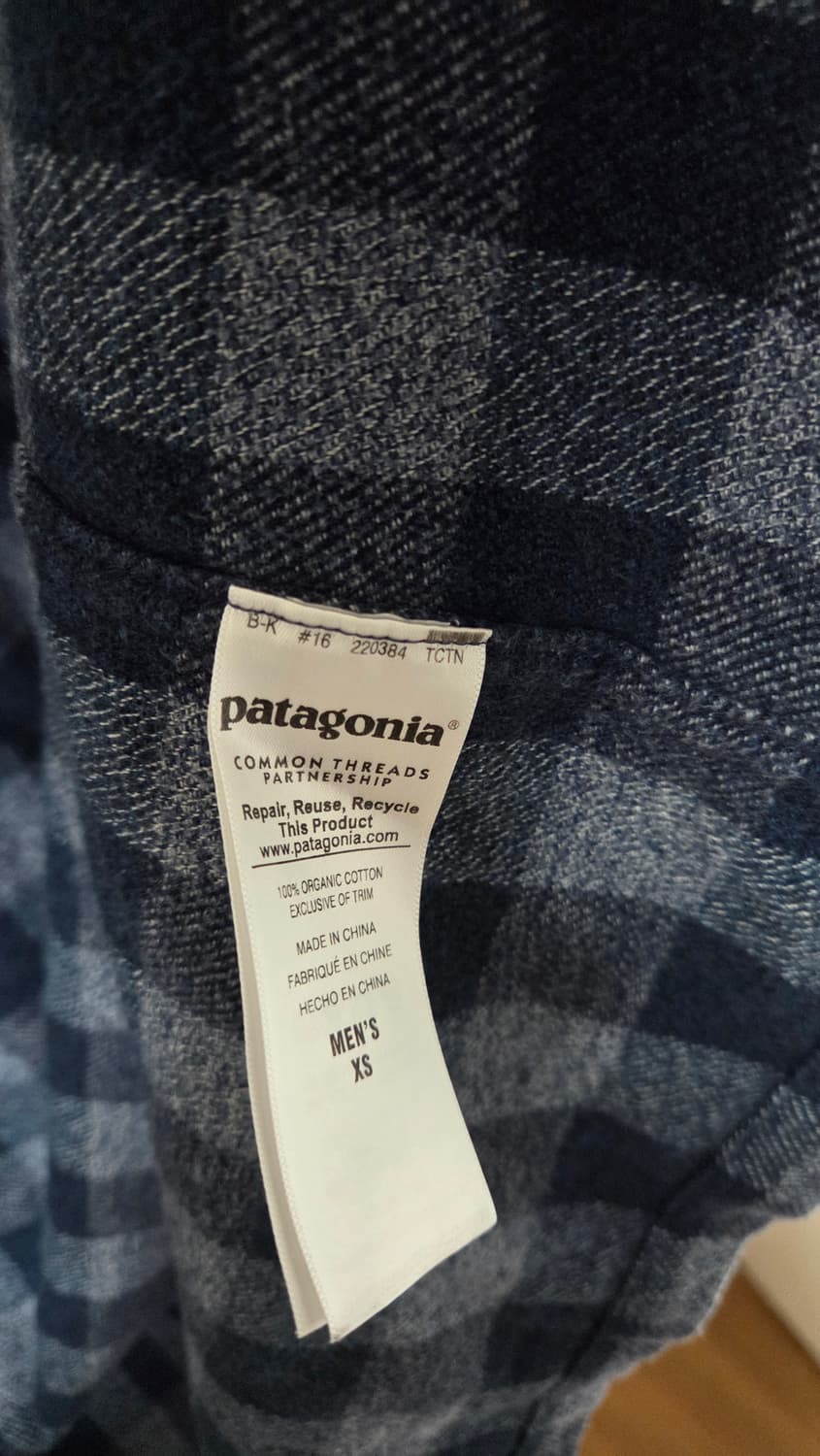파타고니아 네이비 체크셔츠 상품이미지4
