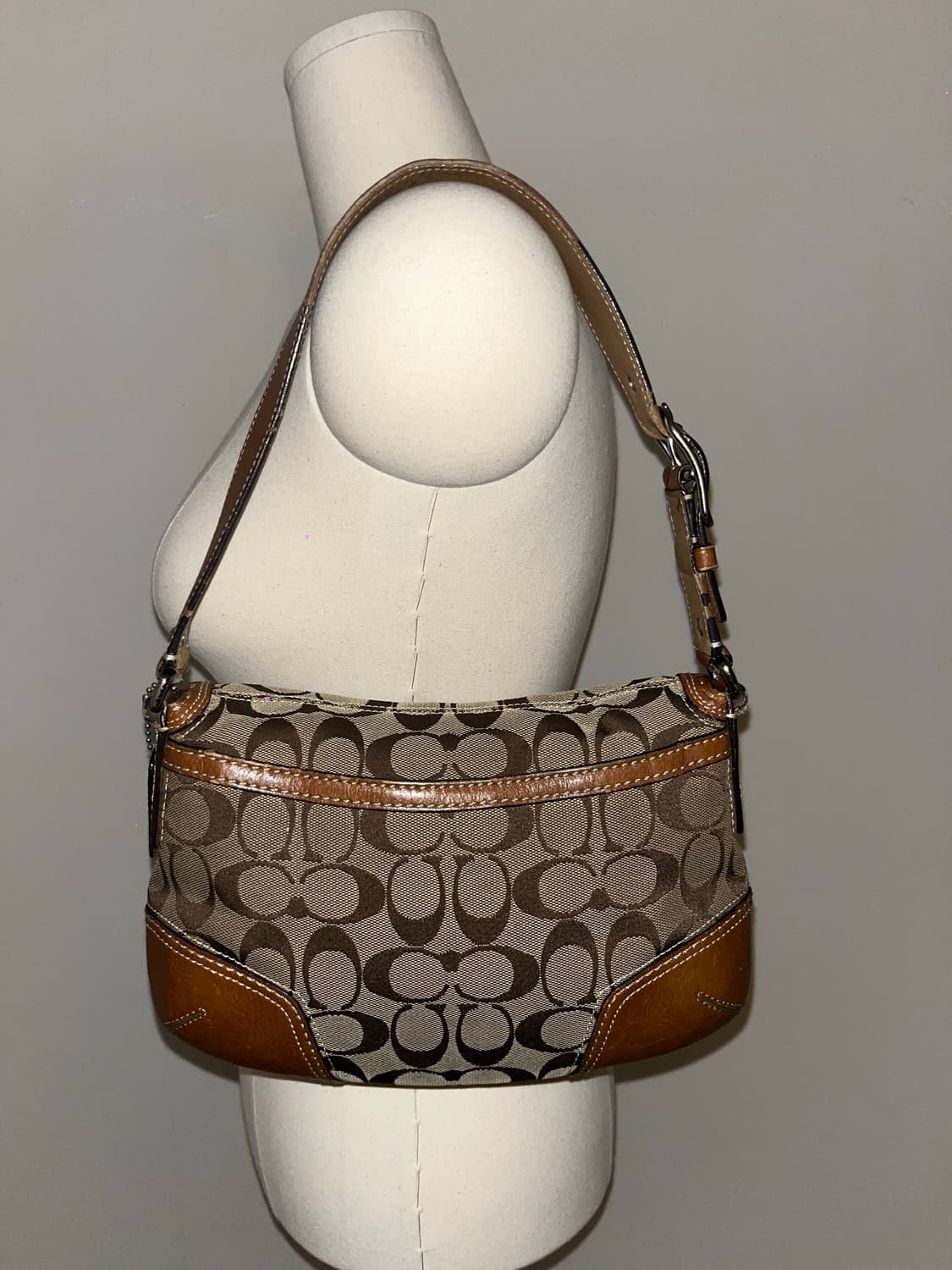 Orange Brown Coach Shoulder Bag 상품이미지4