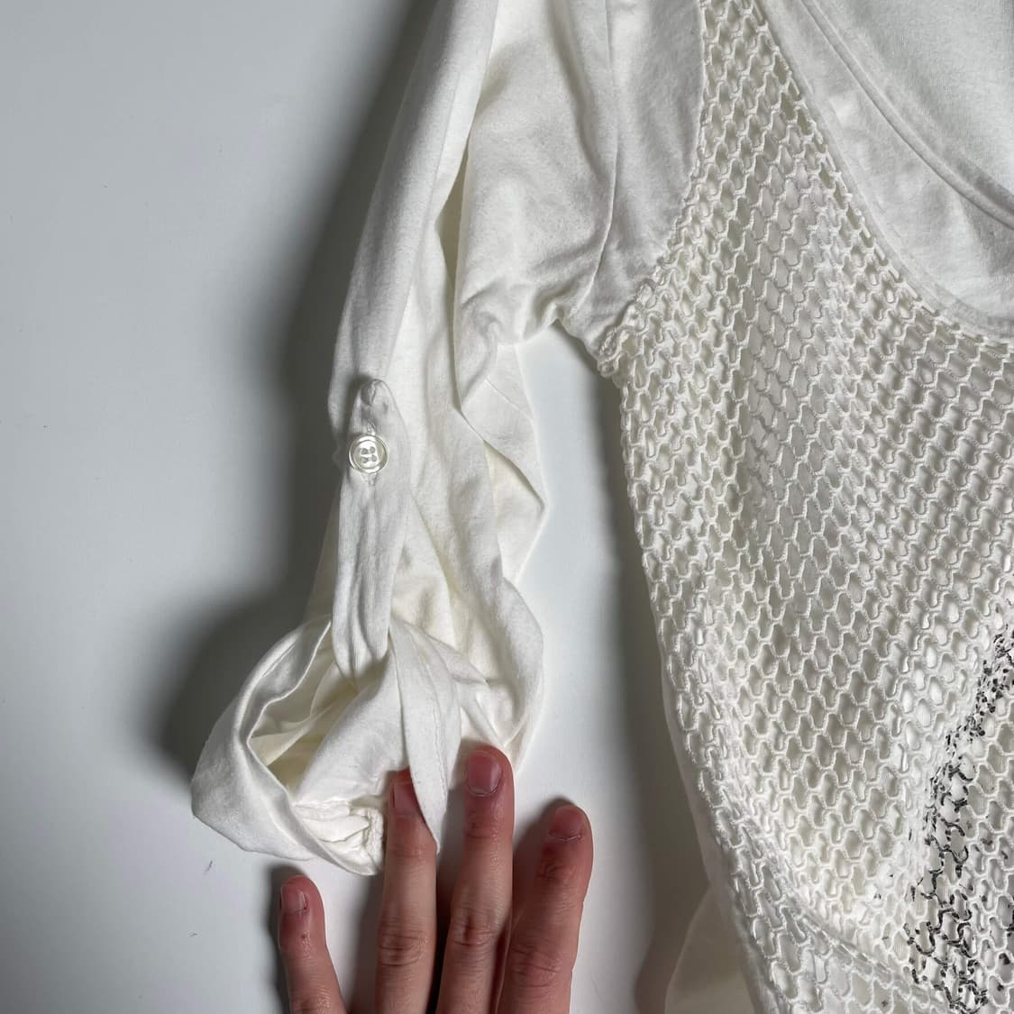 메쉬 레이어드 언밸런스 롱슬리브 (italy)   상품이미지6