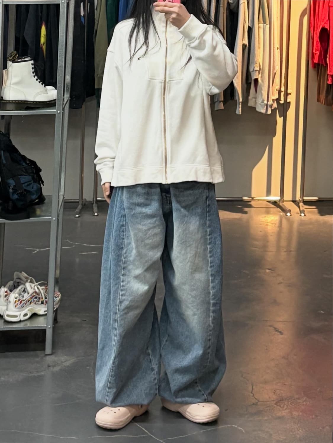 타미힐피거 화이트 집업 자켓 A3179 상품이미지1