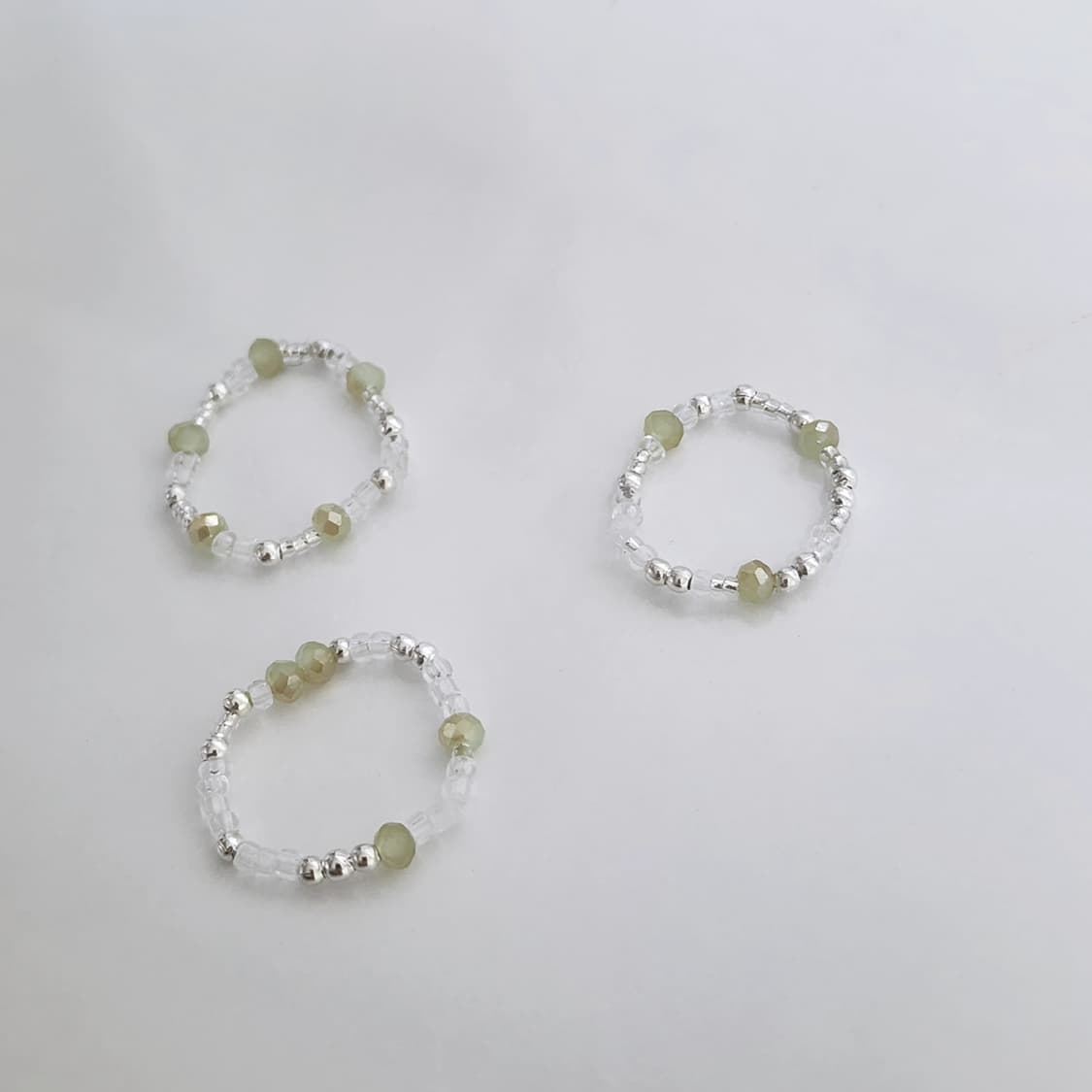 데일리 비즈 반지 세트🍈💚 상품이미지3