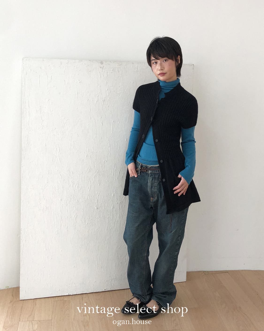 vintage ribbed knit mini dress 상품이미지1