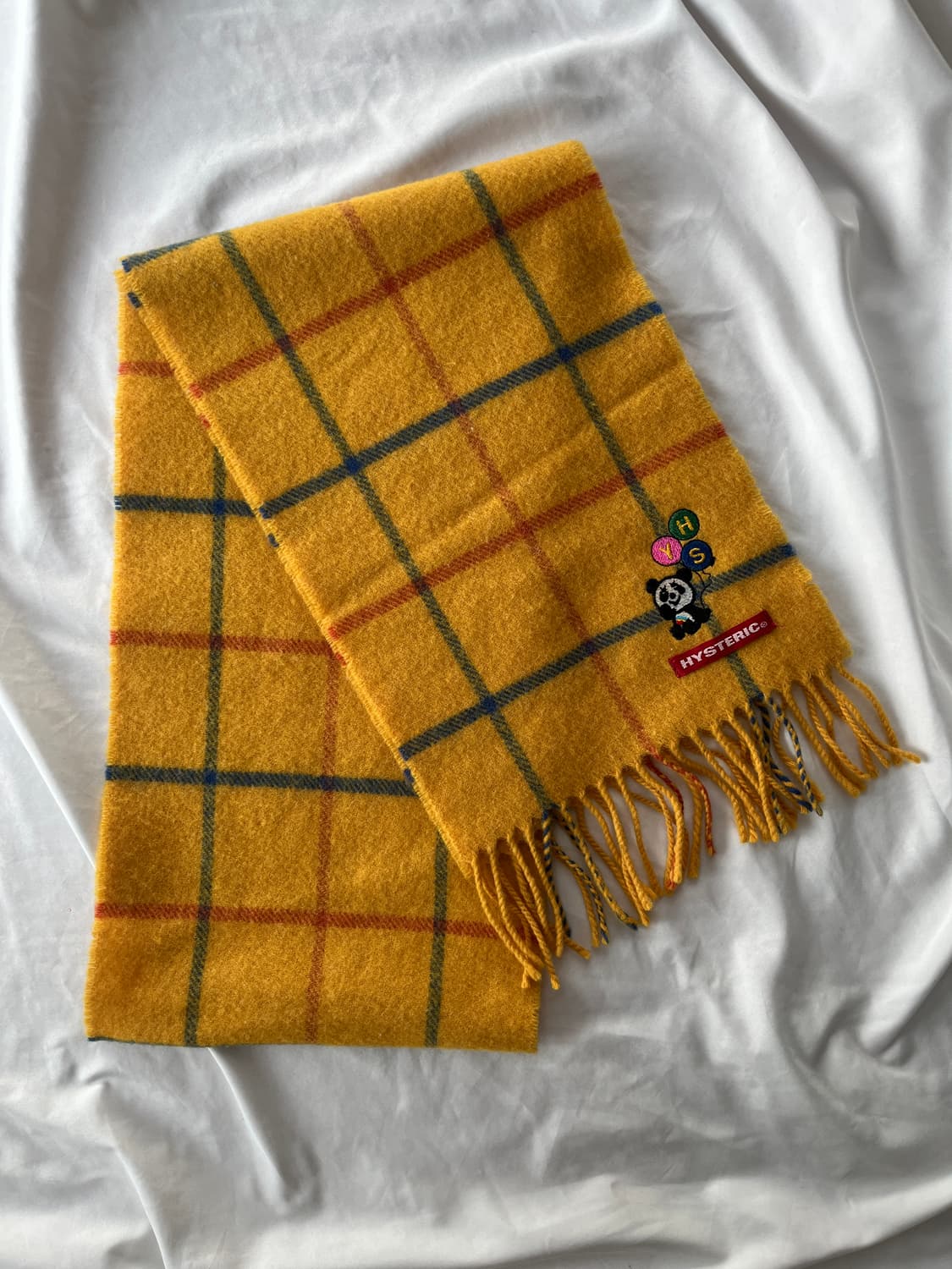 히스테릭 글래머 아카이브 팬더 자수 체크 머플러 상품이미지4