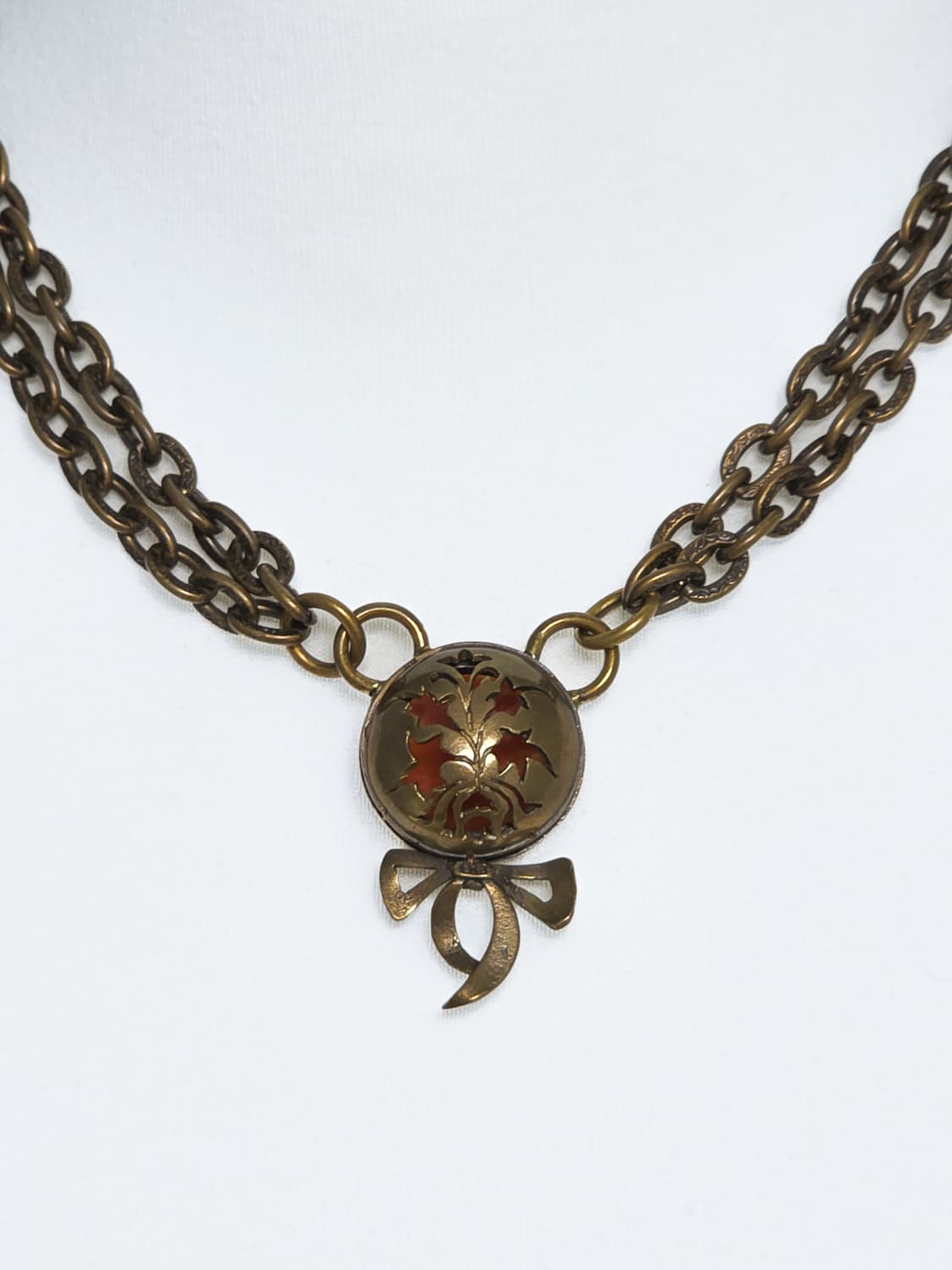 빈티지 Extasia 엑스타시아 쉘 카메오 리본 목걸이 상품이미지3