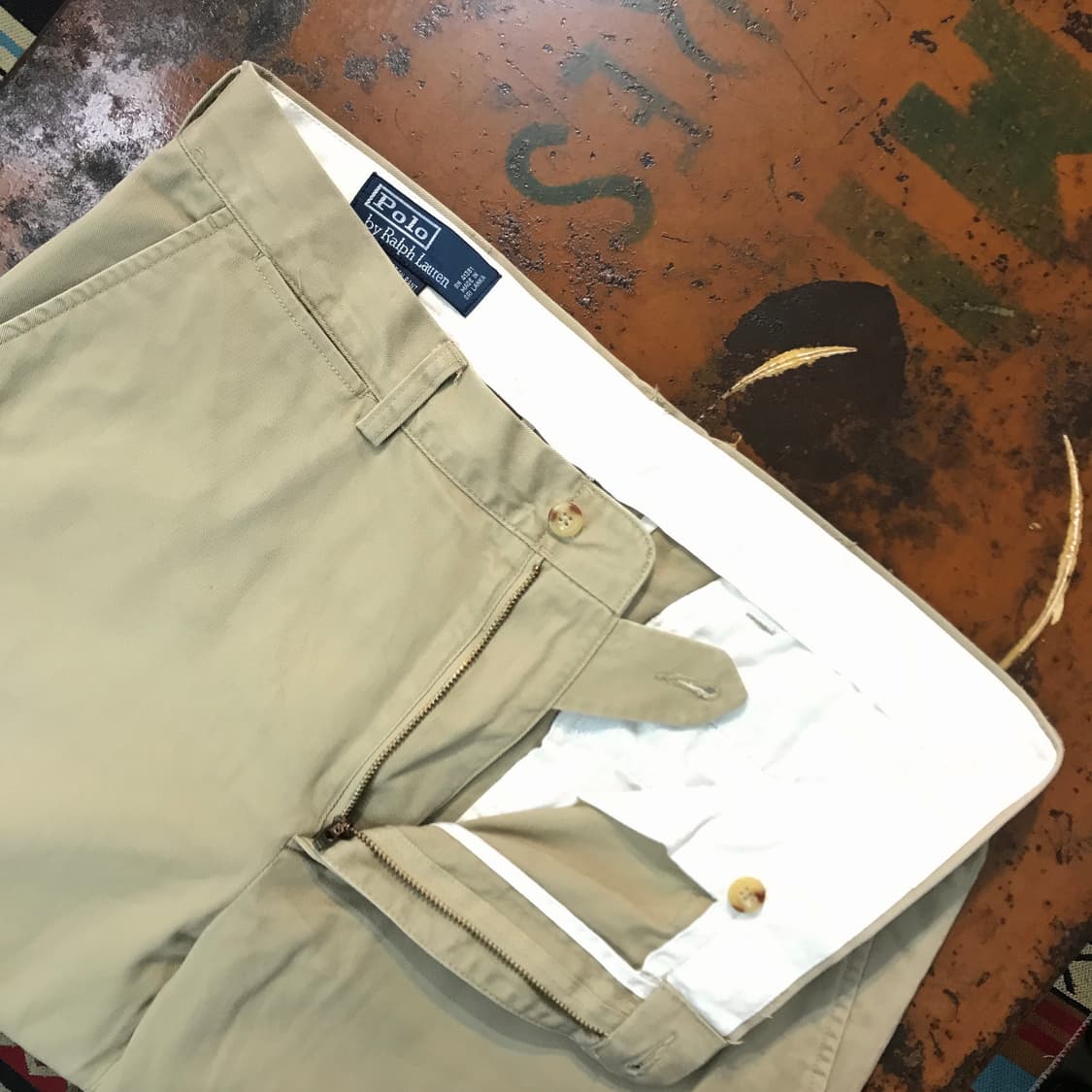 폴로랄프로렌 베이지 코튼 치노 팬츠 면바지 허리 35 36 사이즈 상품이미지4