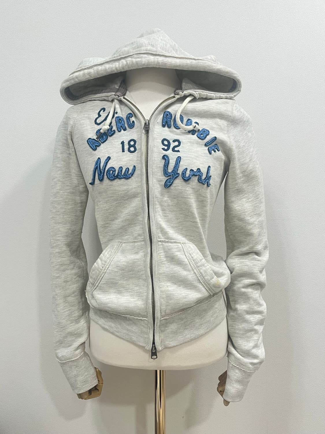 [대장급]아베크롬비 딱붙핏 후드집업 화이트 상품이미지1