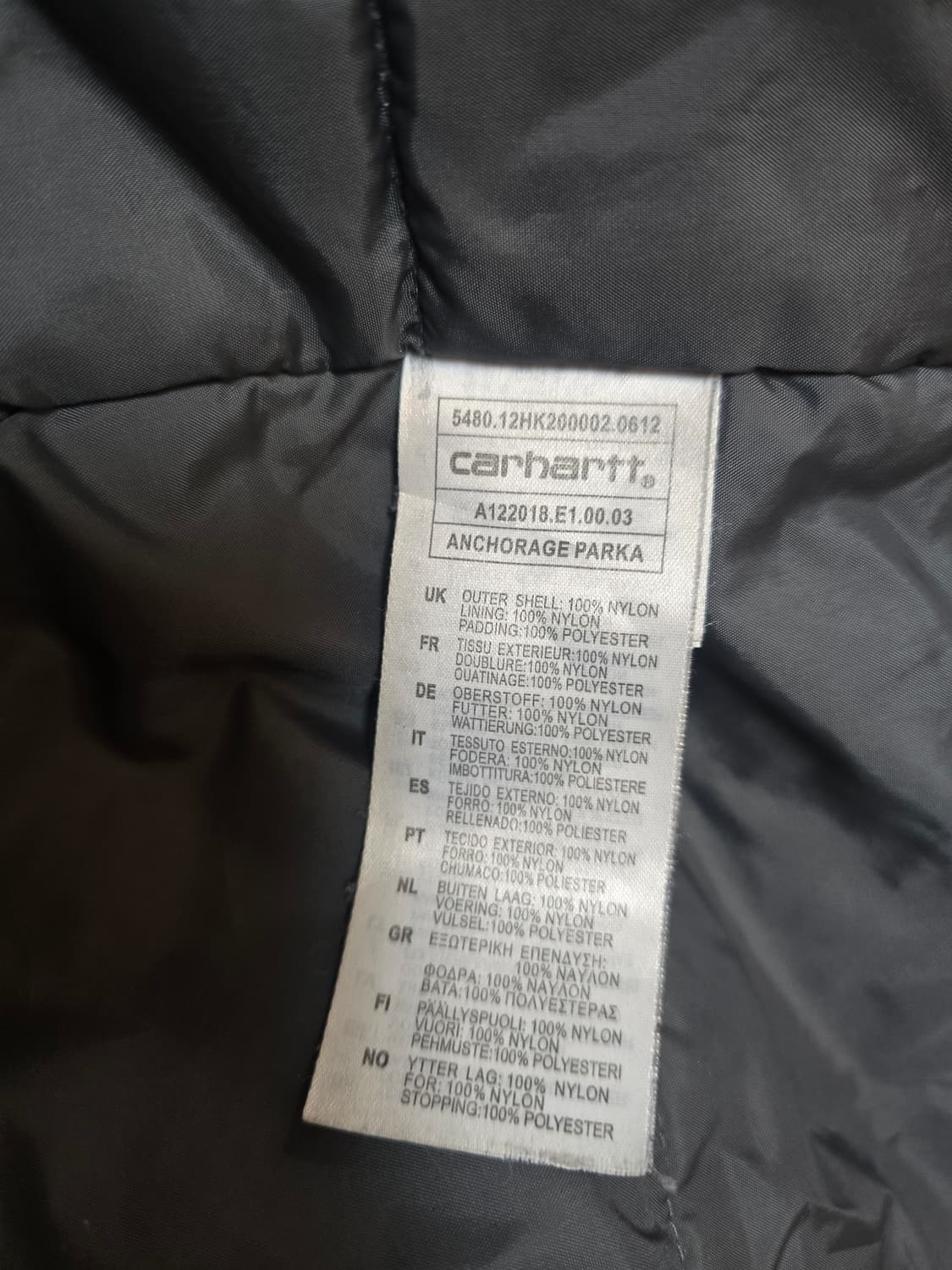 칼하트 다운 점퍼 그레이 XS(95) 새상품 상품이미지6