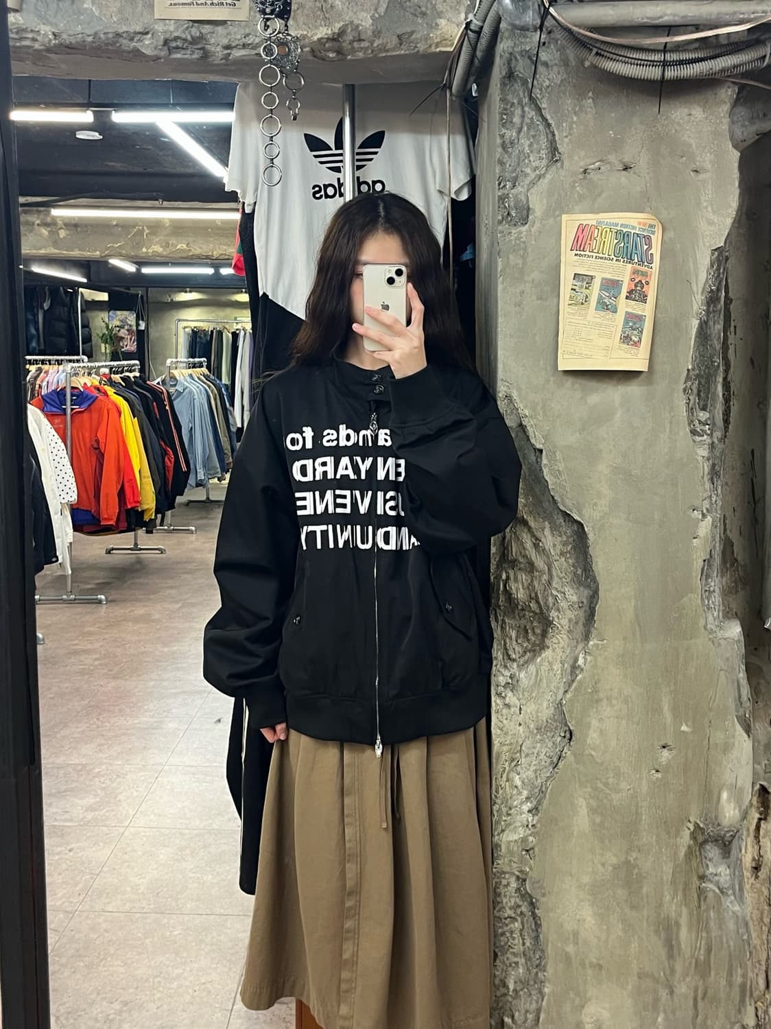 오와이 OY 센스 해링턴 자켓 블랙 #csz2210 상품이미지2