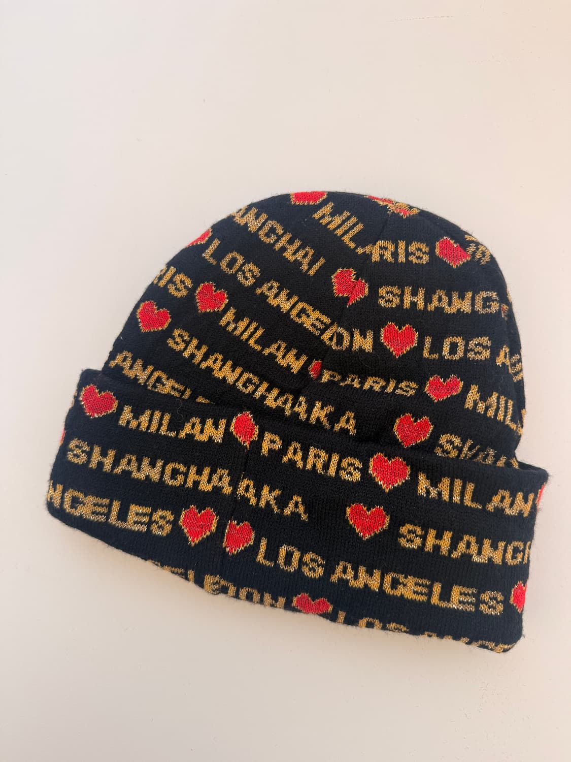  슈프림 하츠 비니 블랙 (Supreme Hearts Beanie)  상품이미지2