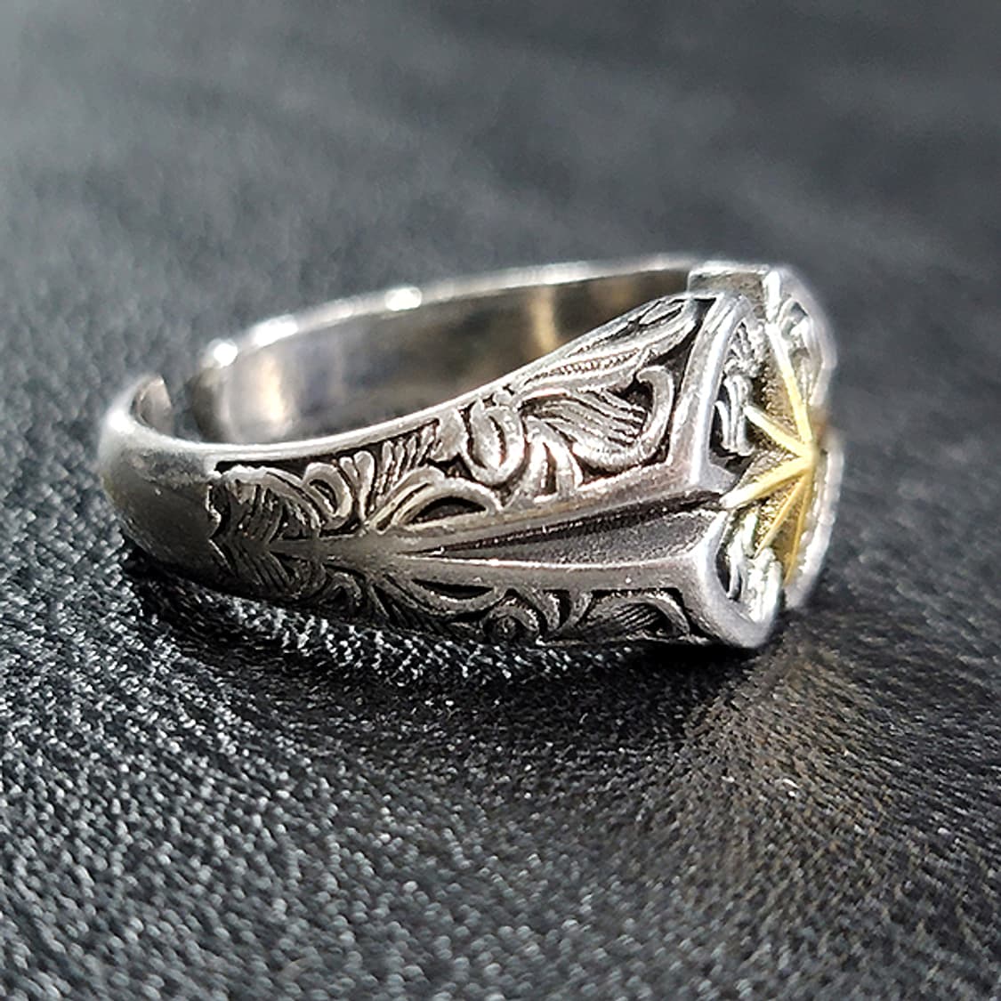 Haren 백동 남자 엔틱 빈티지 명품 고대 별 반지 상품이미지2