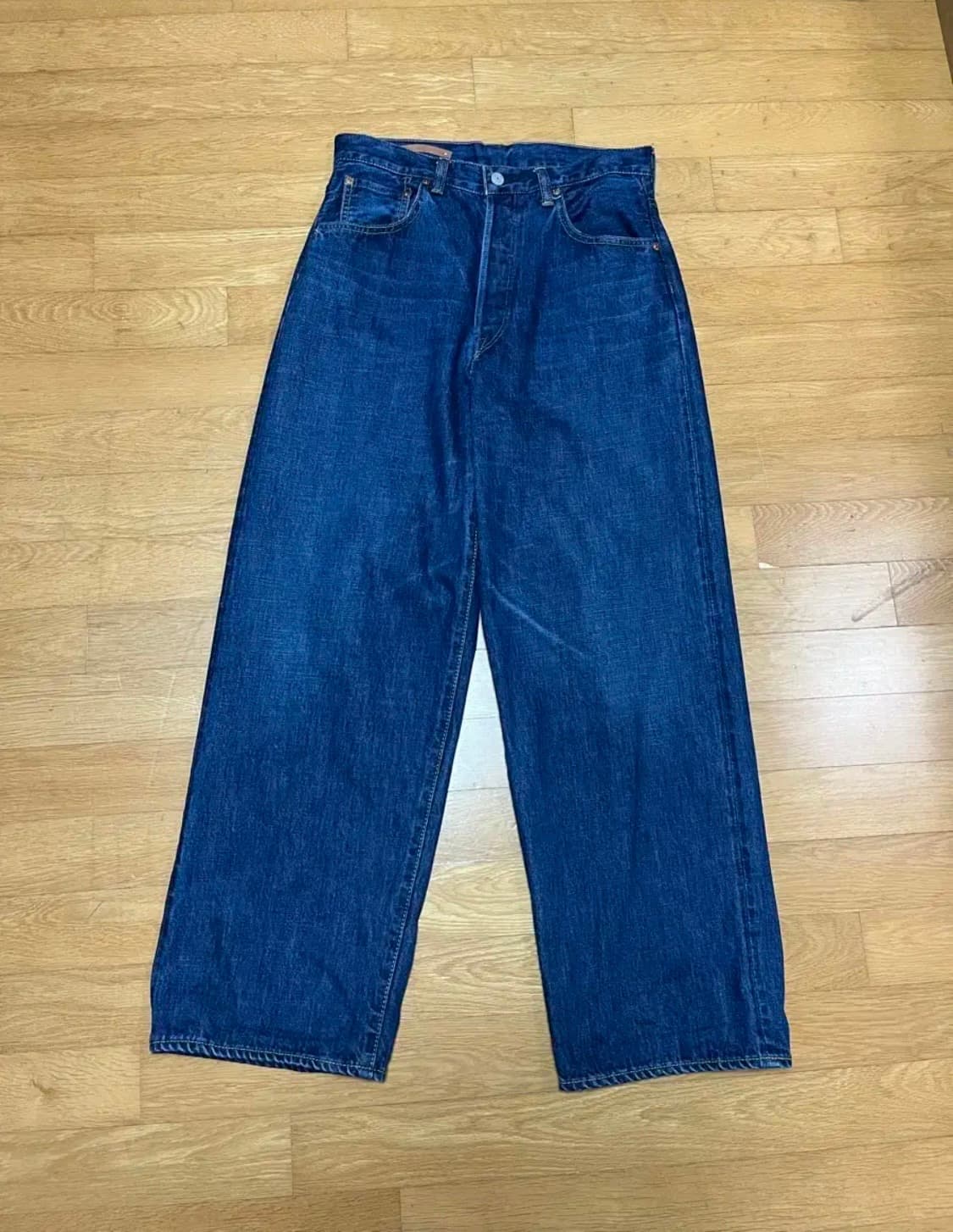 [29] scye 사이 셀비지 데님 와이드 레그진 유즈드 인디고 상품이미지2