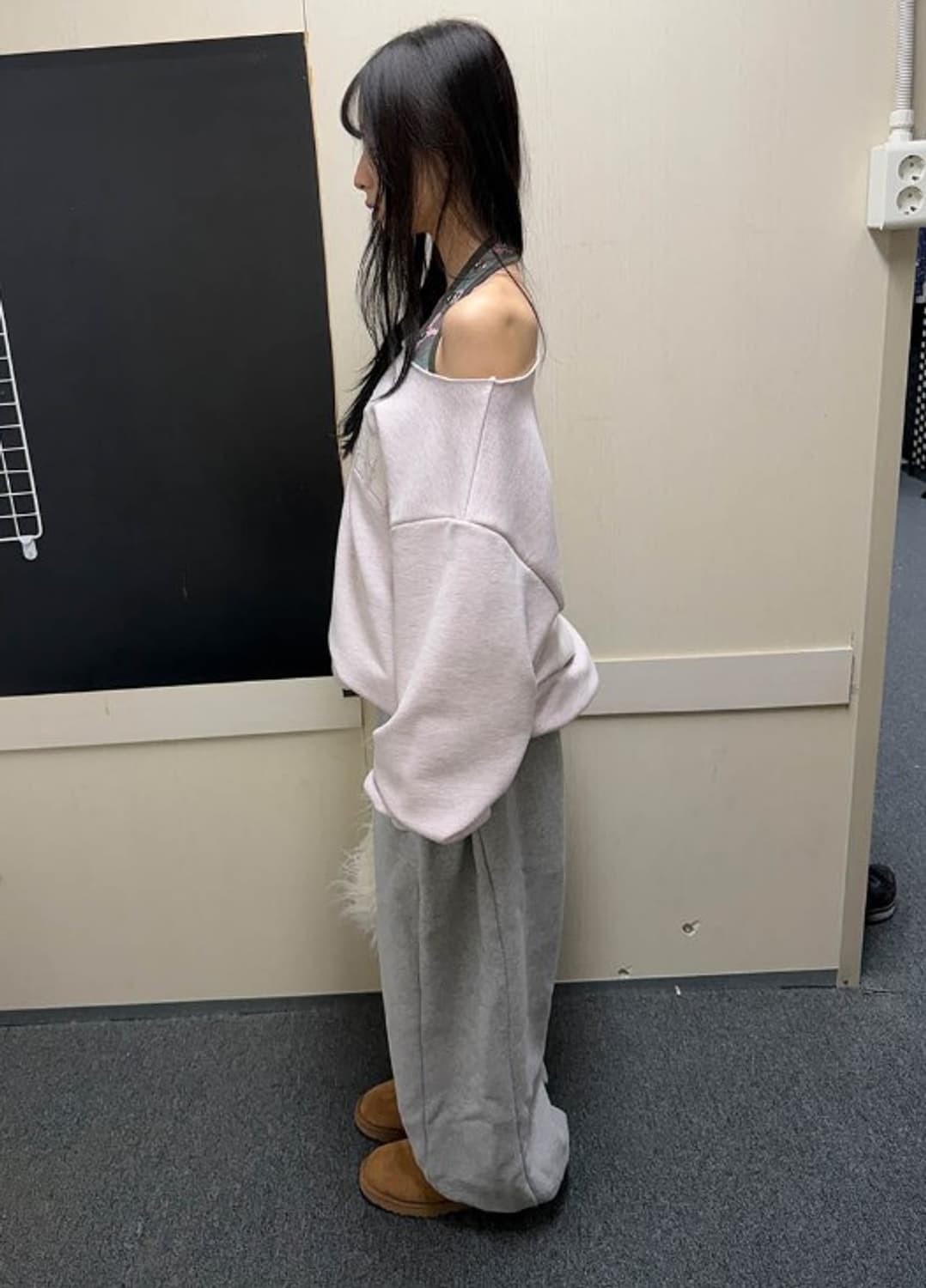 One-shoulder patchwork MTM PINK 상품이미지4