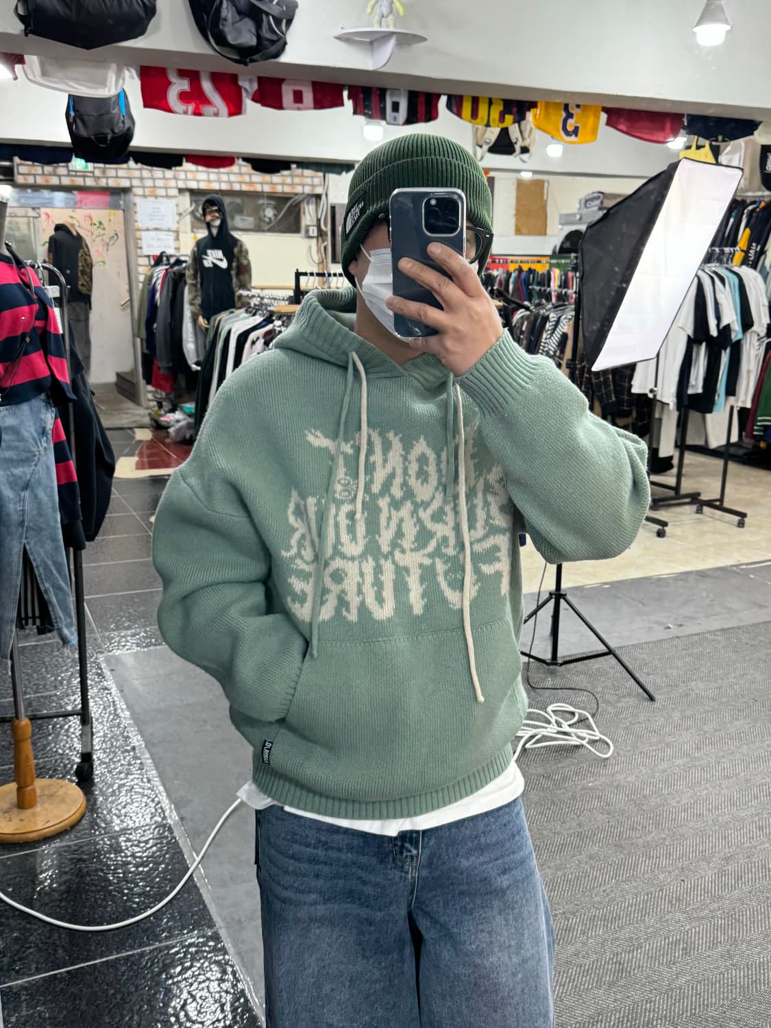 아조바이아조 민트 후드니트  상품이미지10