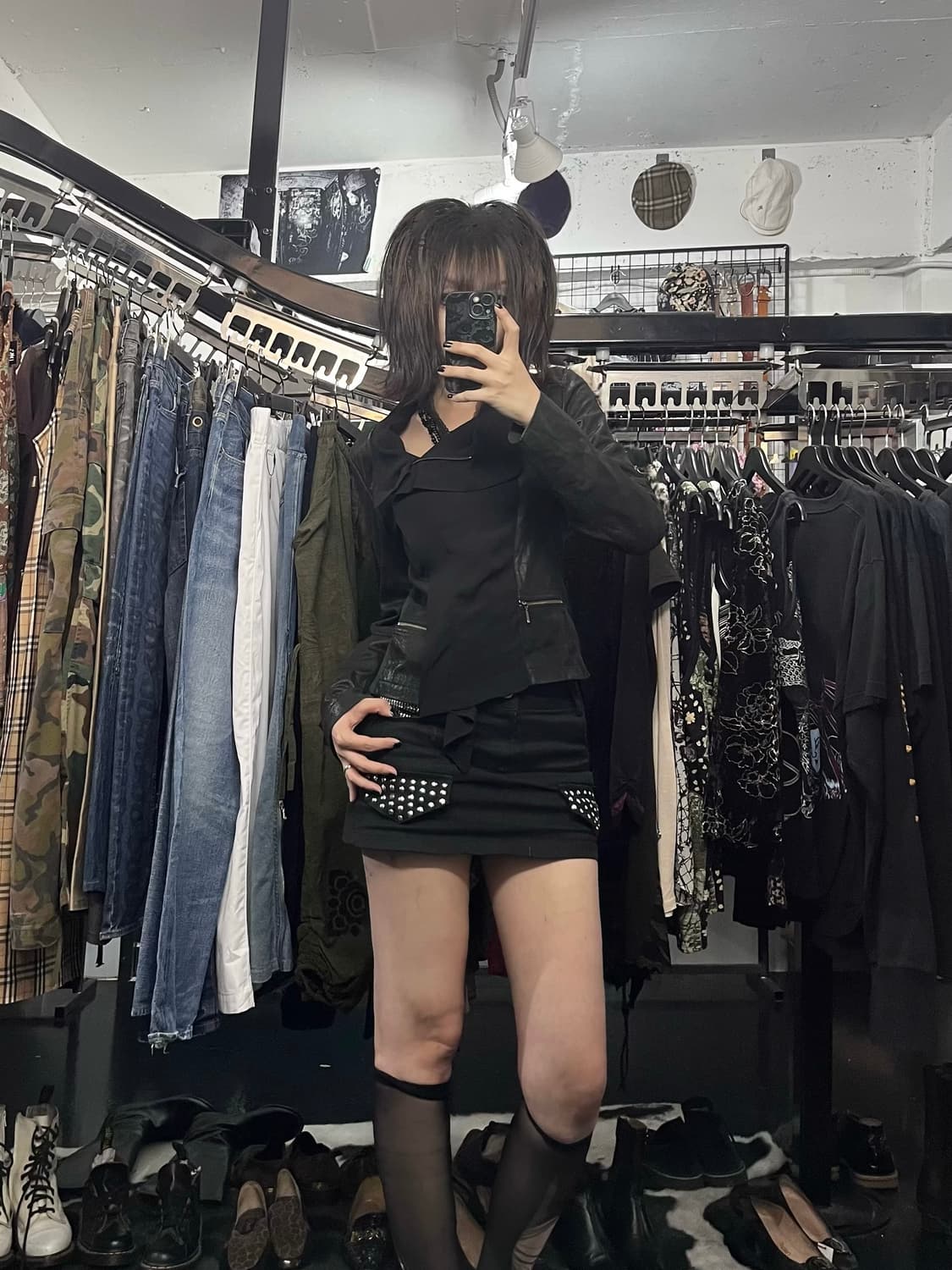 락시크무드 슬림핏 레더자켓 상품이미지2