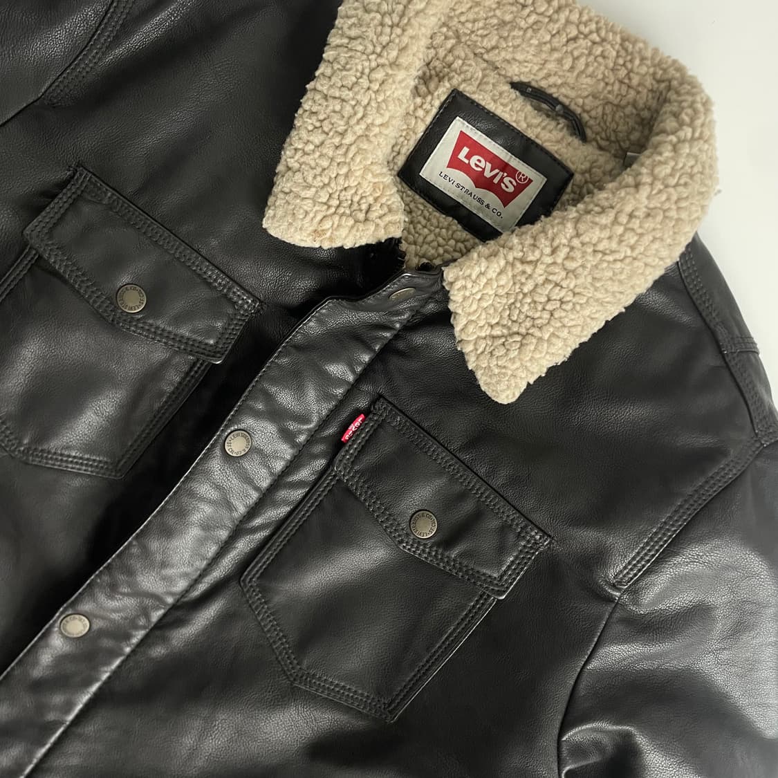 Levis  리바이스 레드탭 레더 쉐르파 자켓 상품이미지3