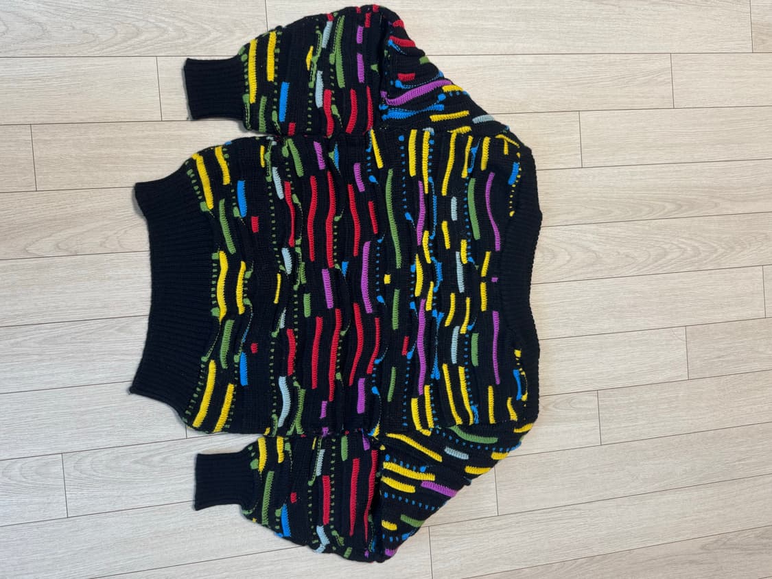 90s 울100% 3D케이블 니트 상품이미지3