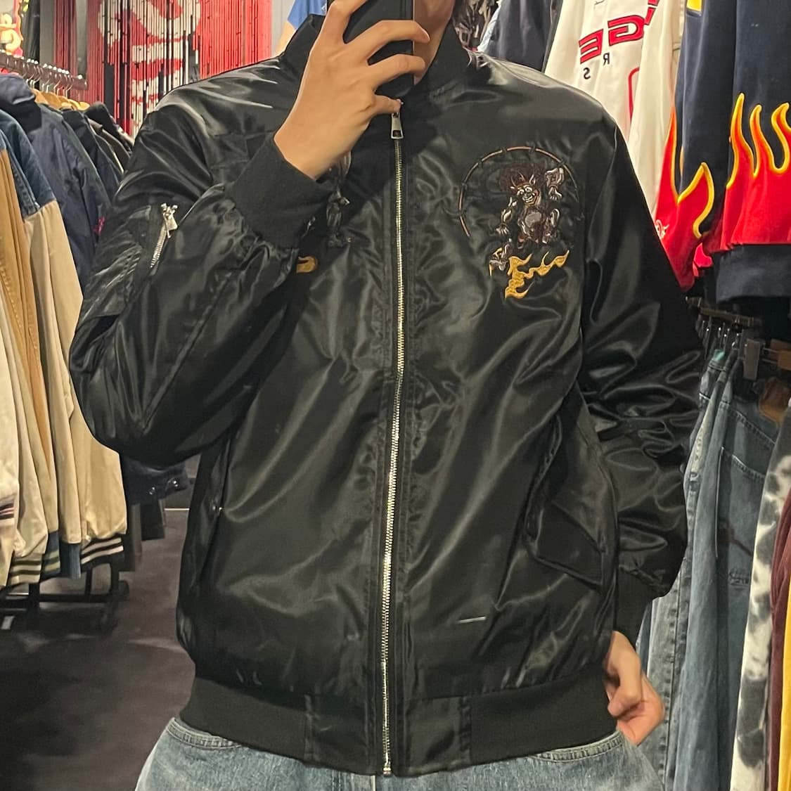 [IM] Vtg 블랙 자수 스카쟌 상품이미지3