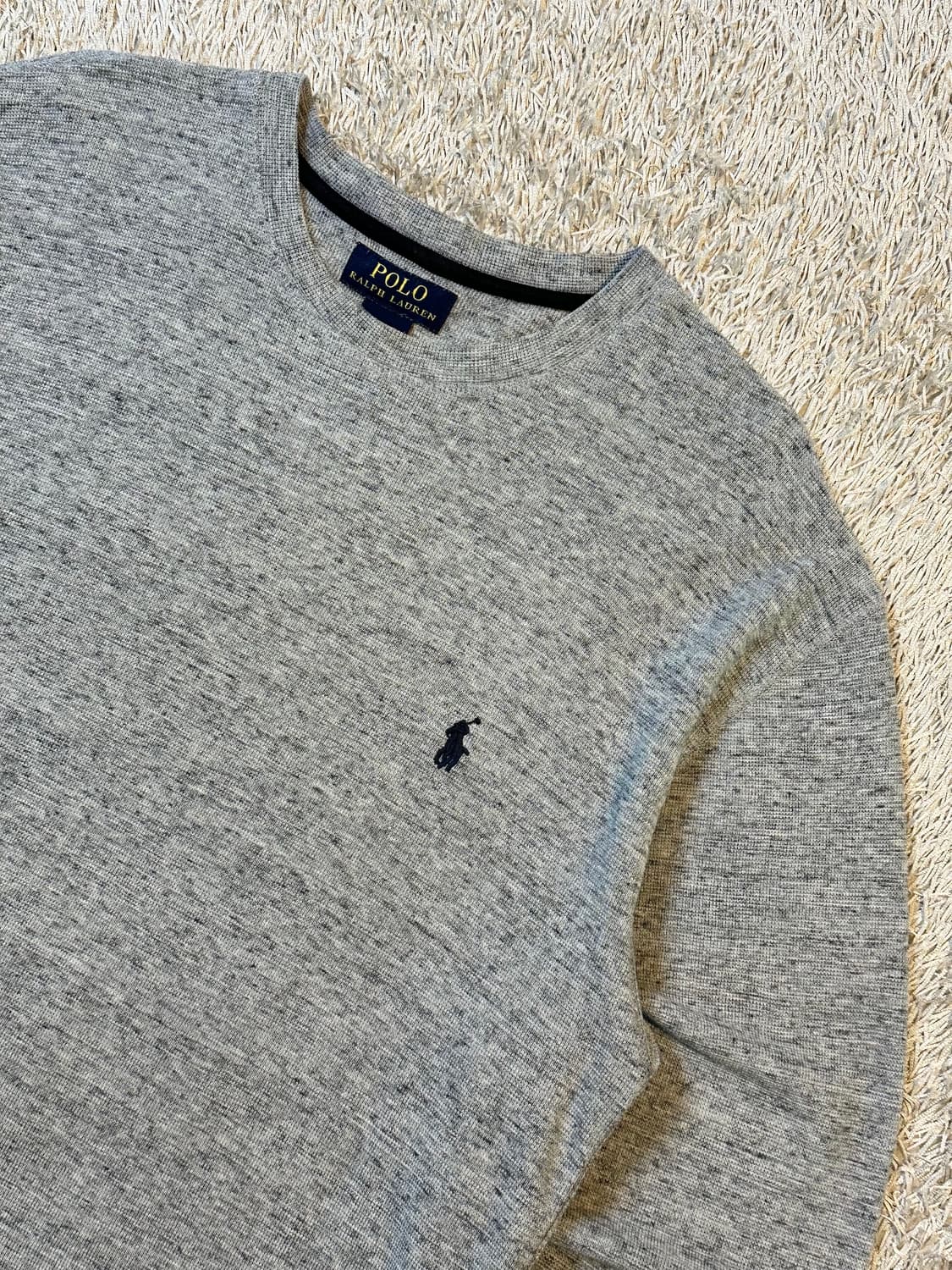 폴로 랄프로렌 POLO 신형 네이비포니 와플 롱슬리브 그레이 상품이미지2