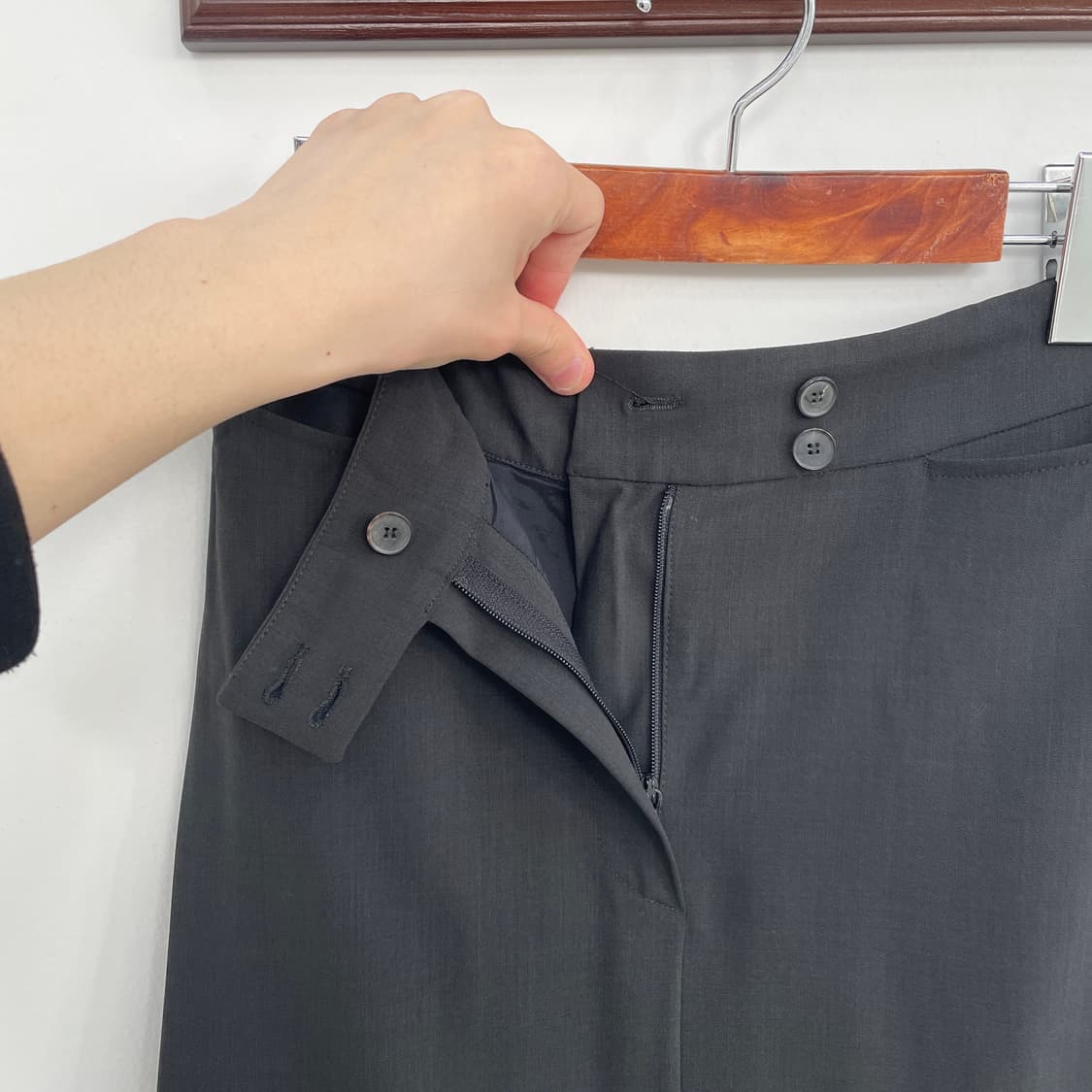 질샌더 그레이 롱 스커트 상품이미지7