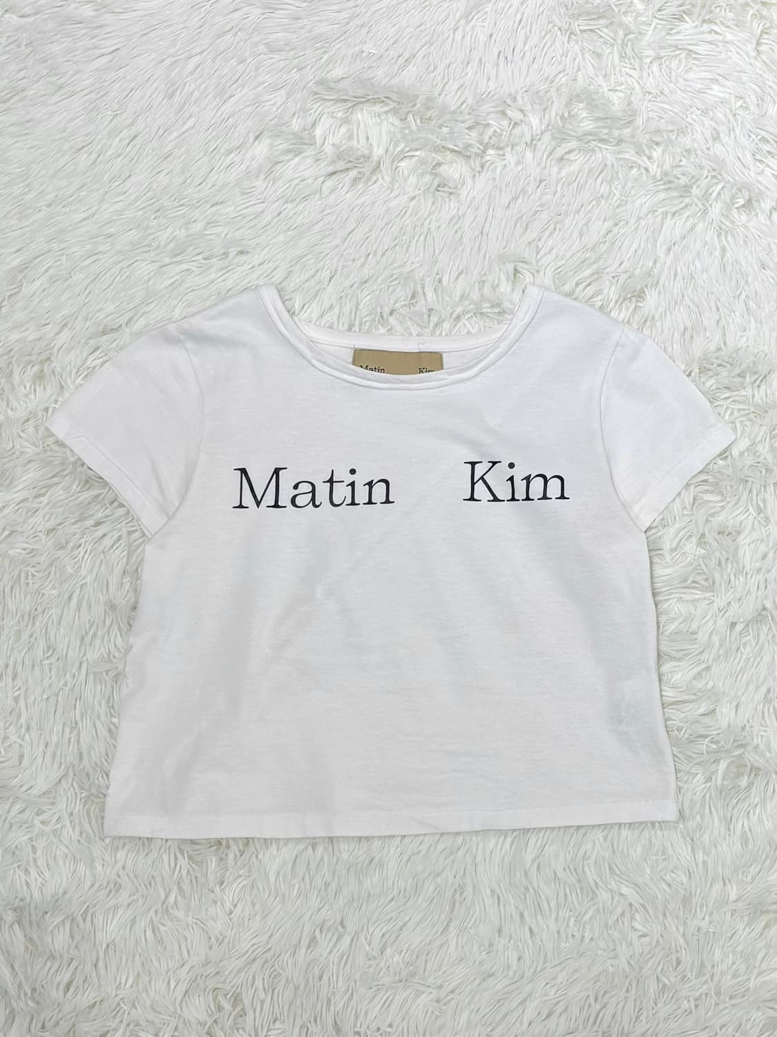 마땡킴 빅로고 크롭 반팔 상품이미지3