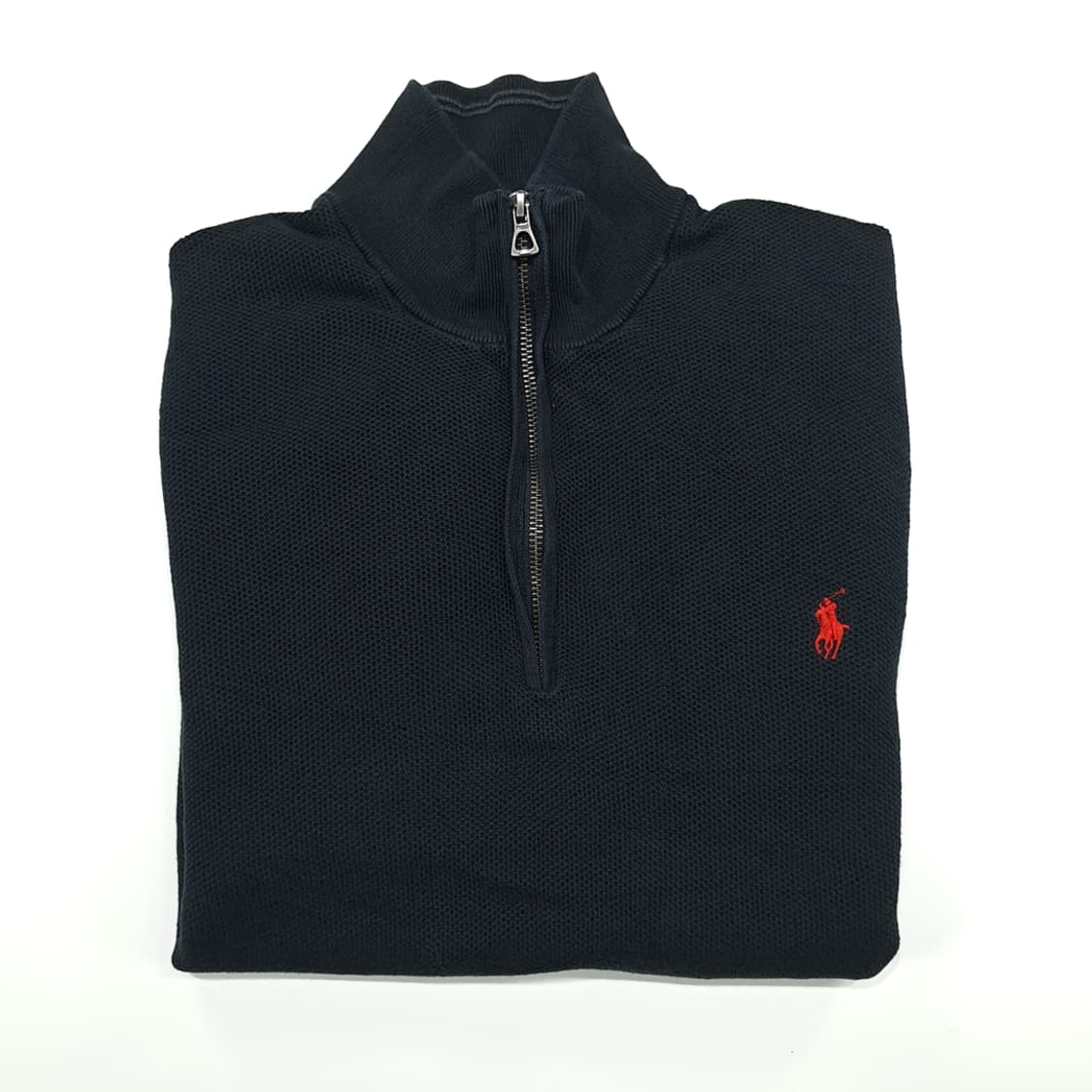 CN807 XL 폴로 랄프로렌 블랙 하프집업 피마코튼 긴팔 니트 스웨터 상품이미지8