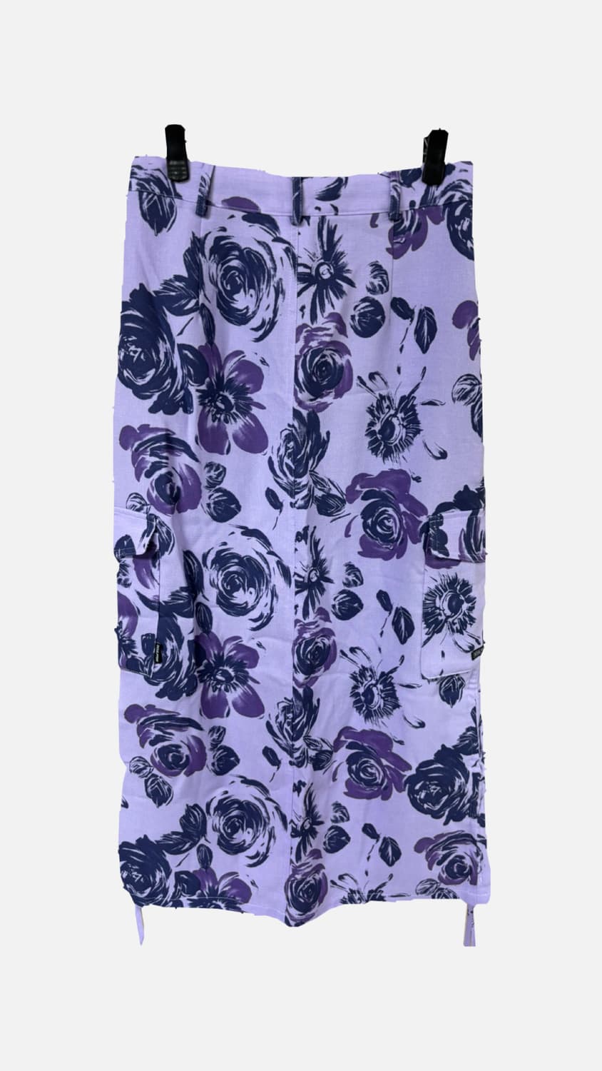 스컬프터 플라워 셔링 카고 롱스커트 Light Purple 상품이미지3