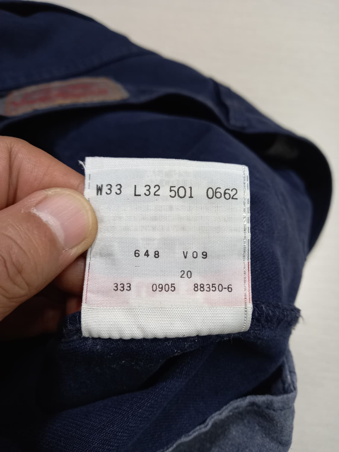 33 05's 리바이스501 일자진 진청 커스텀 33-421 상품이미지9