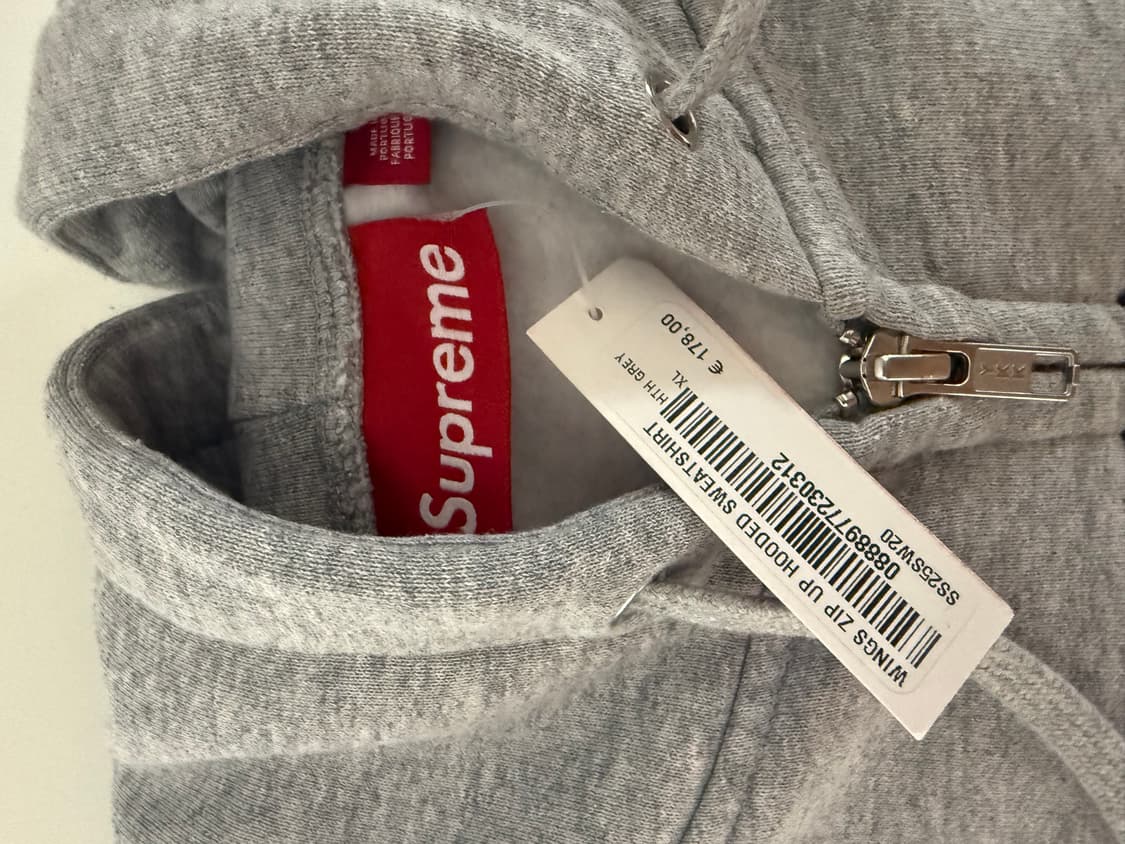 (새상품) 슈프림 윙스 후드집업 헤더그레이 XL사이즈 상품이미지3