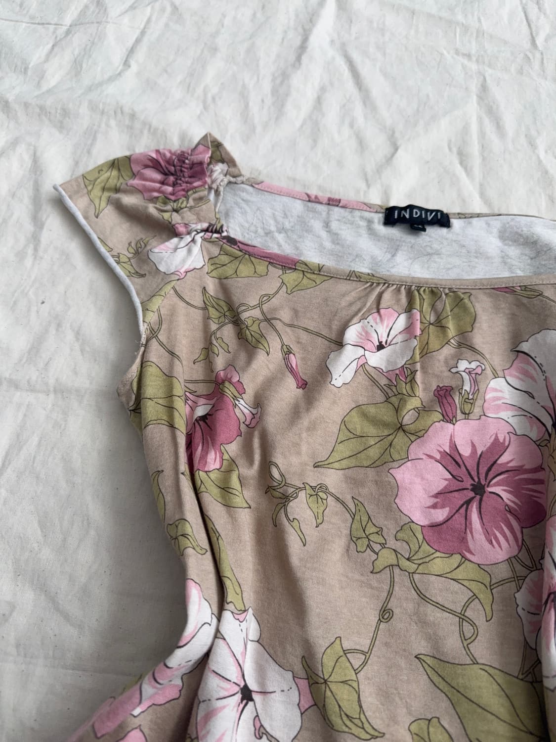 플로랄 페어리 오리엔탈 오프숄더 반팔탑 상품이미지2