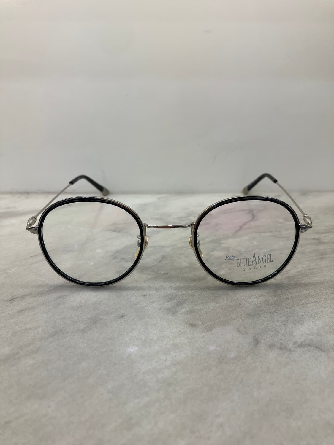 블루엔젤 Blueangel 실버 블랙 솔텍스 라운드 메탈테 안경 상품이미지6