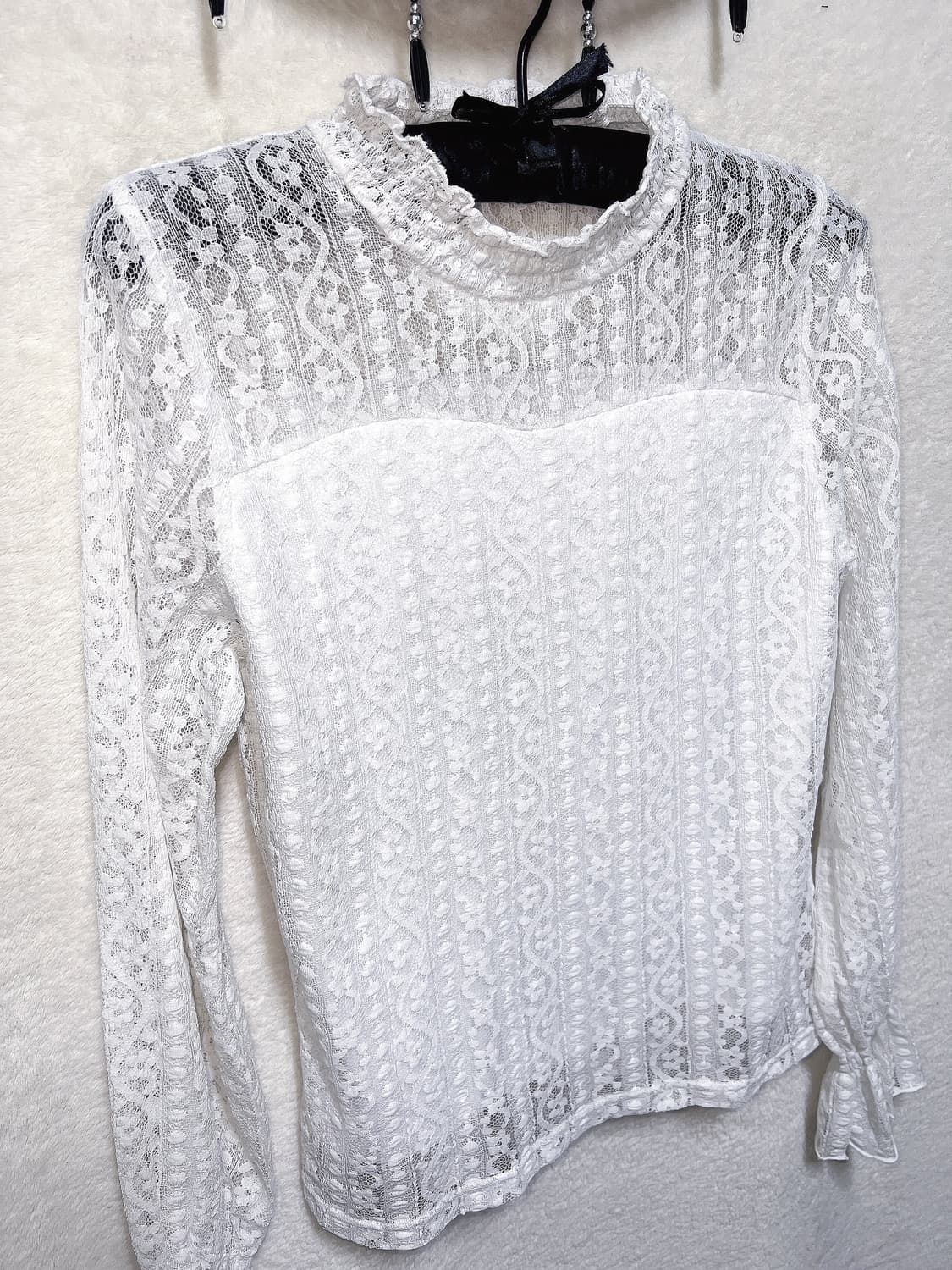 로맨틱고딕 엔젤릭 프릴레이스 시스루 블라우스 로걀탑 고스로리 페어리 핀터 상품이미지10