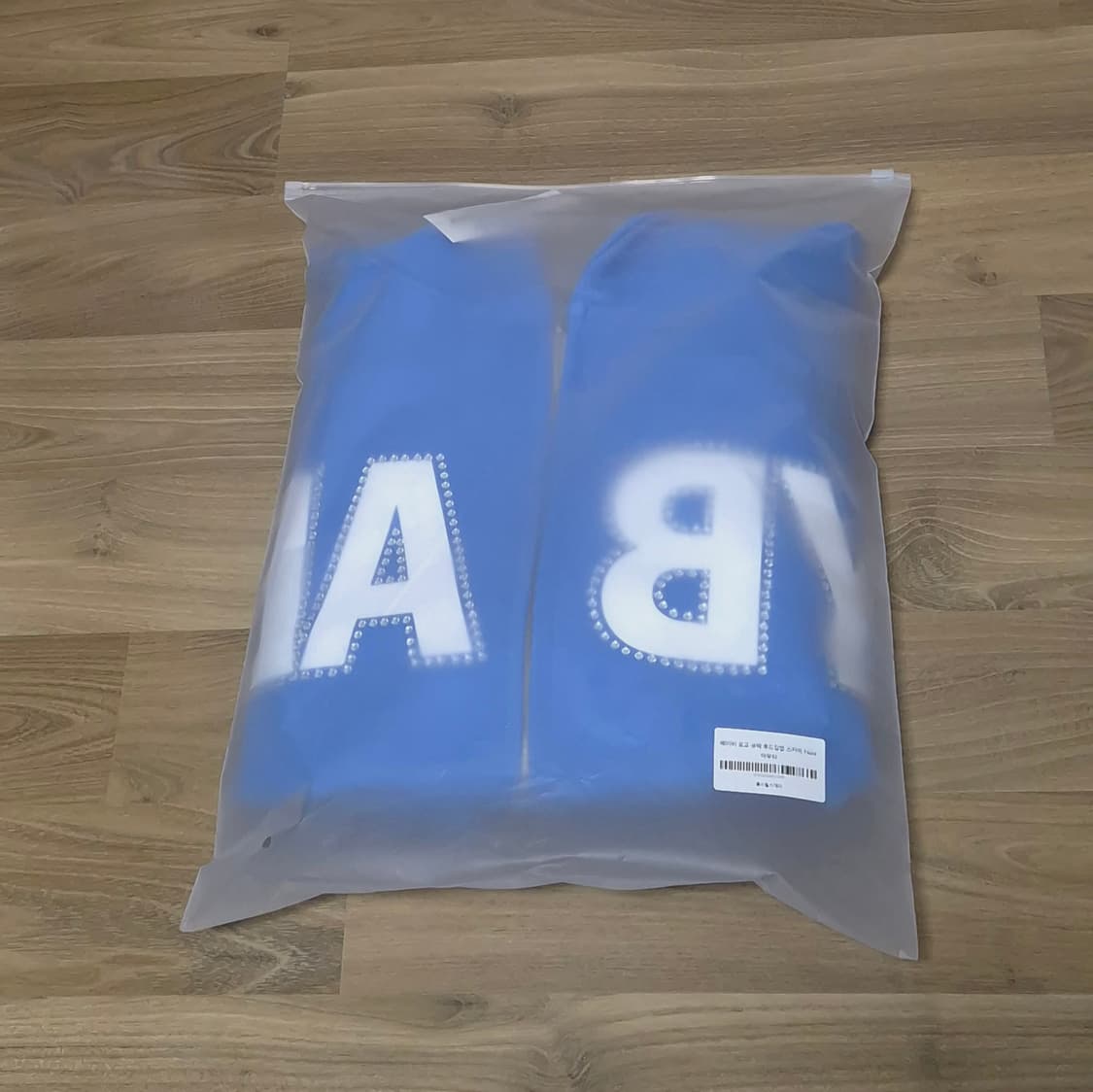 톰스벌스데이 베이비 로고 큐빅 후드집업 스카이 상품이미지2