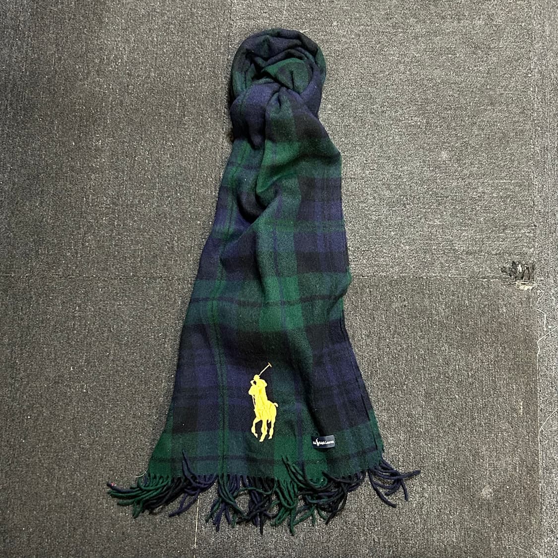 폴로 랄프로렌 빅포니 초록색 체크 머플러 목도리 상품이미지2