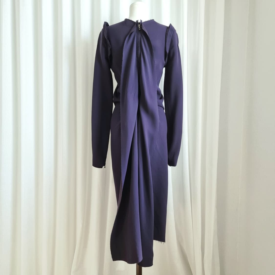 프랑스 랑방 드레스 원피스 울블렌드 (55/표기34) 상태최상 상품이미지3