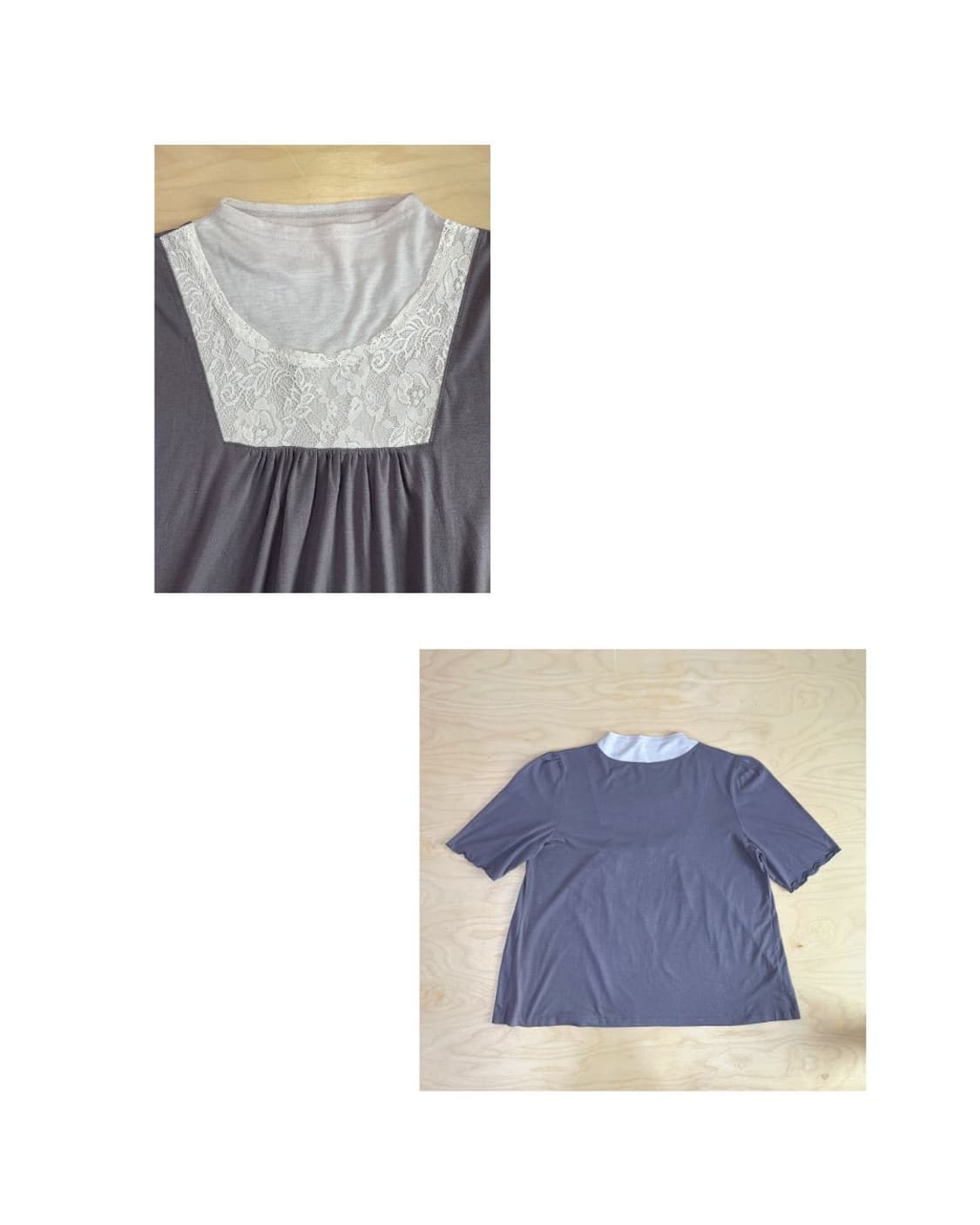 빈티지 베이지브라운 레이스 탑 상품이미지2