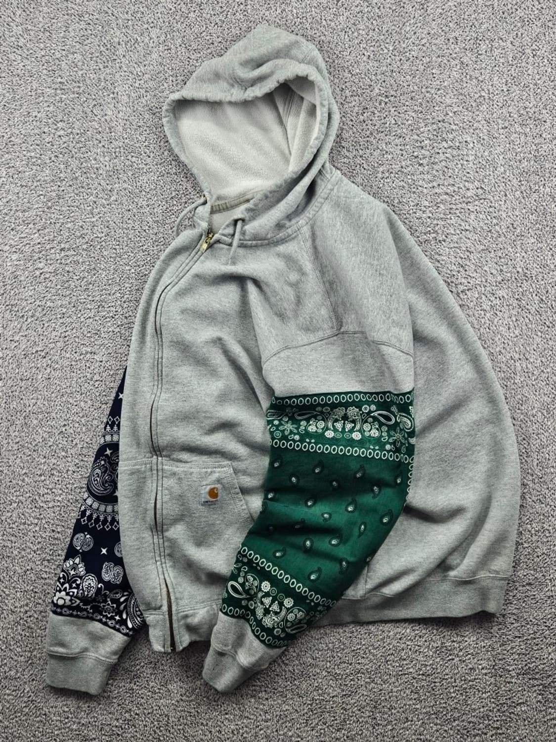 칼하트 페이즐리 반다나 커스텀 스웻 후드 집업 ( XL ) / 11487 상품이미지3