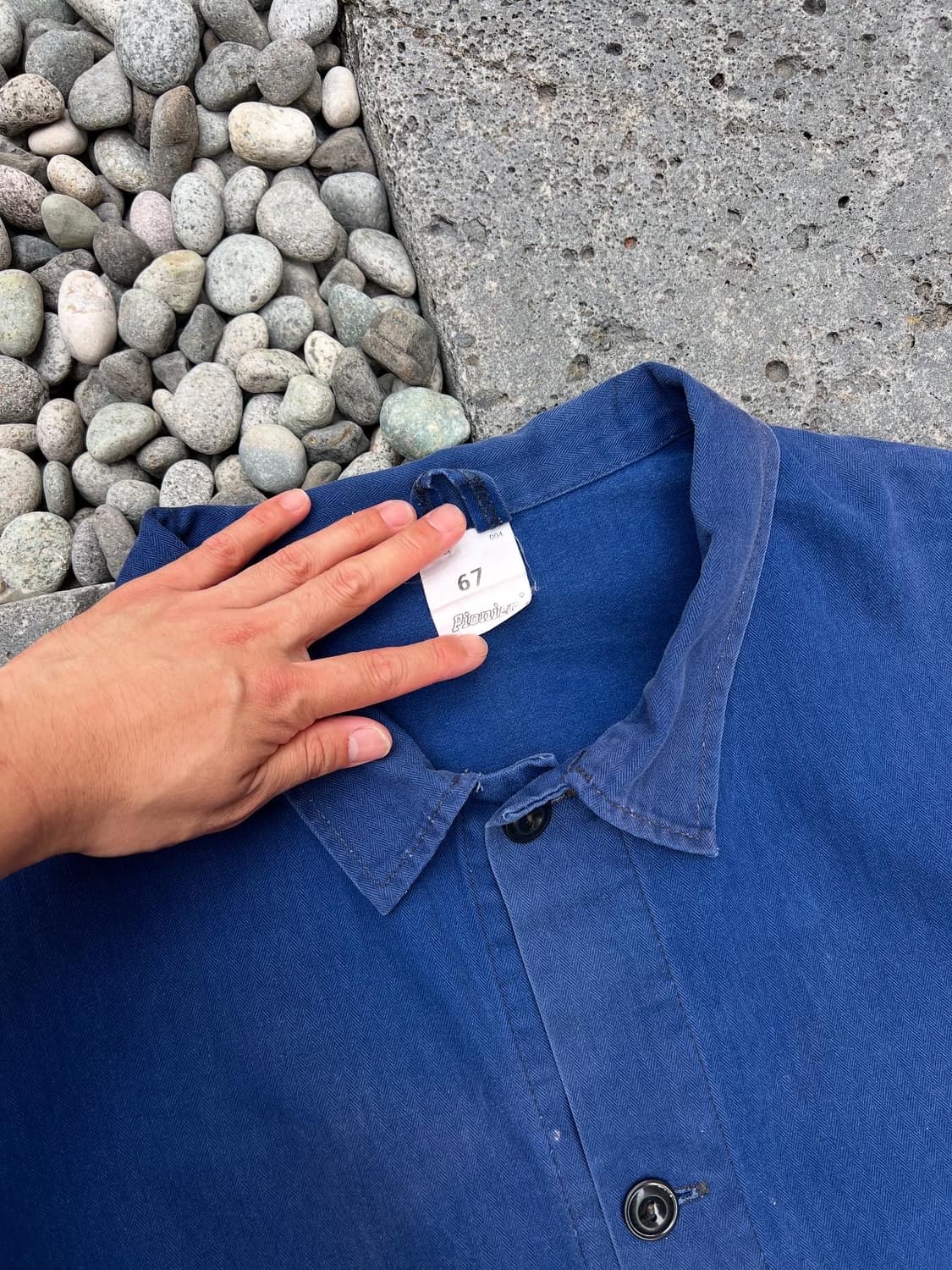 (BIG SIZE)HARD FADED WASHING HBT 헤링본워크자켓 상품이미지7