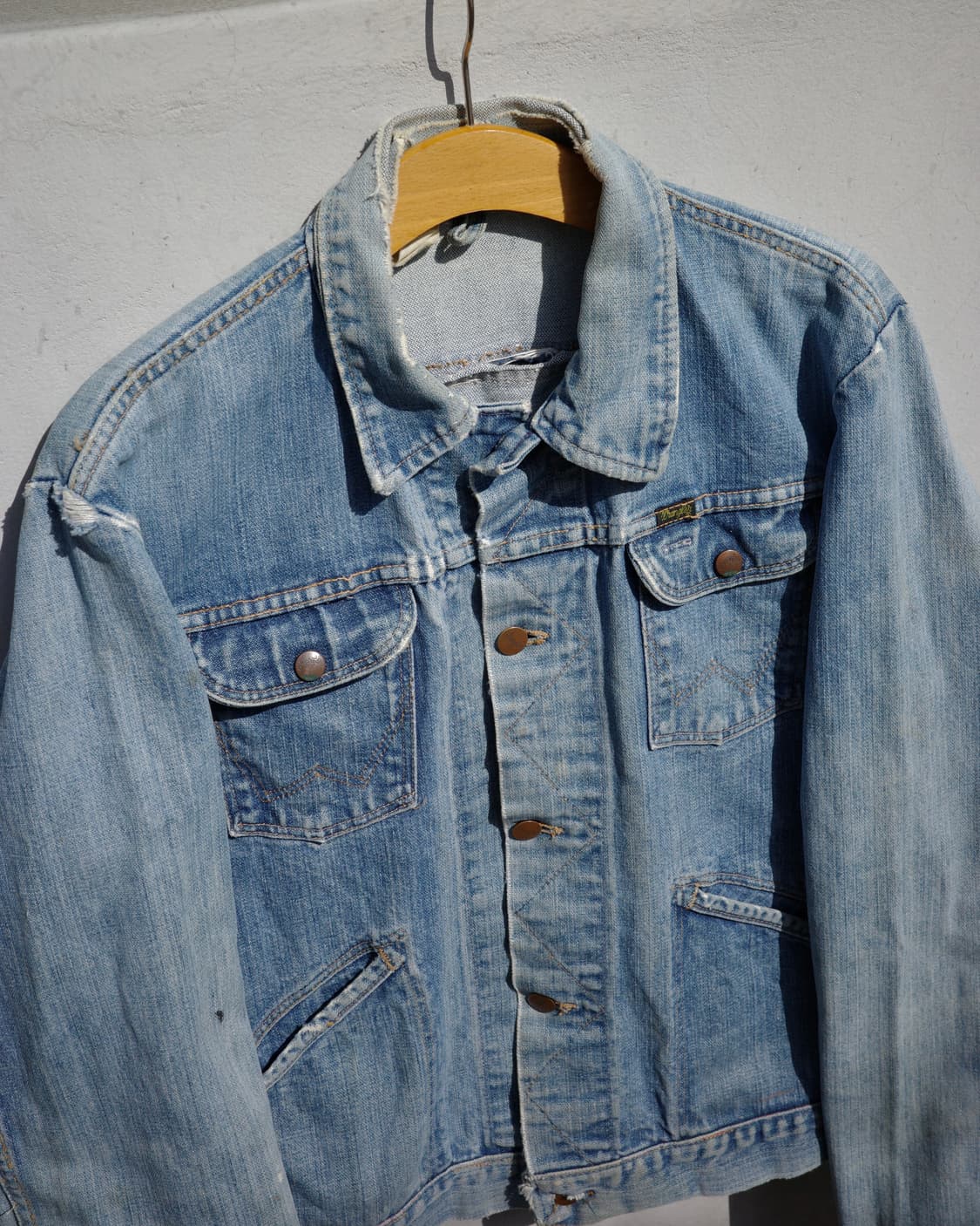 70s Wrangler 124mj 디스트레스드 데님 자켓 상품이미지2