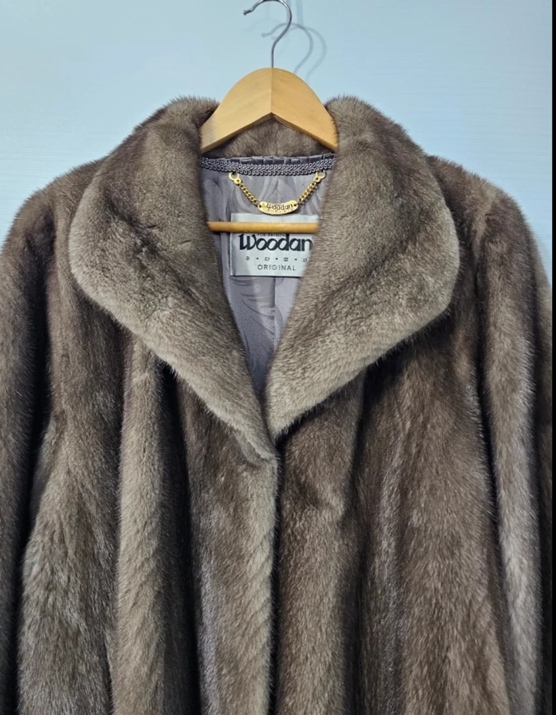 우단 밍크 퍼 코트 그레이 브라운 ~88 상품이미지2